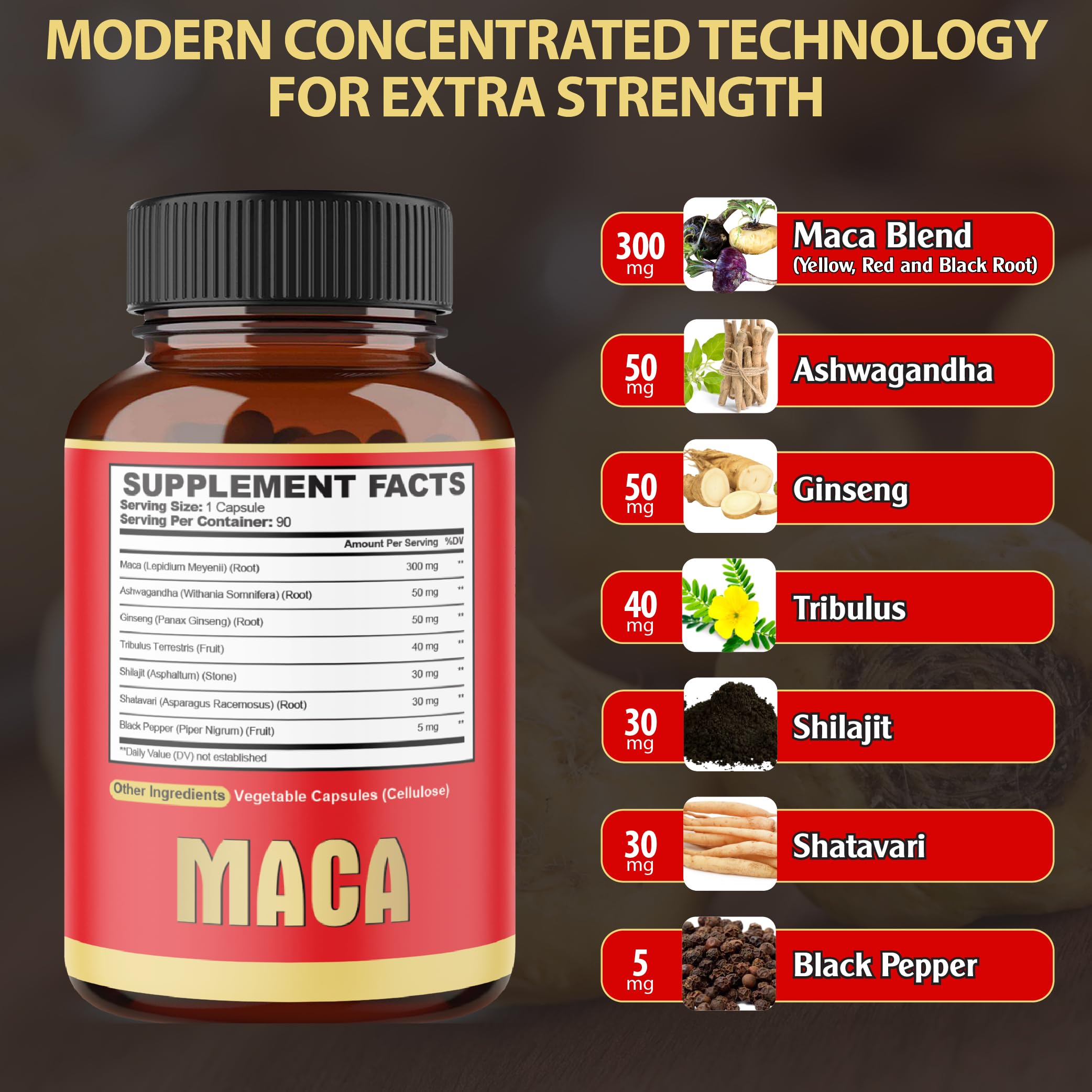 Maca Root Capsules - Supports Natural Health - Energy - Performance & Mood Supplement - Enhanced Blood Flow 3-Month Supply agobi buy supplements canada