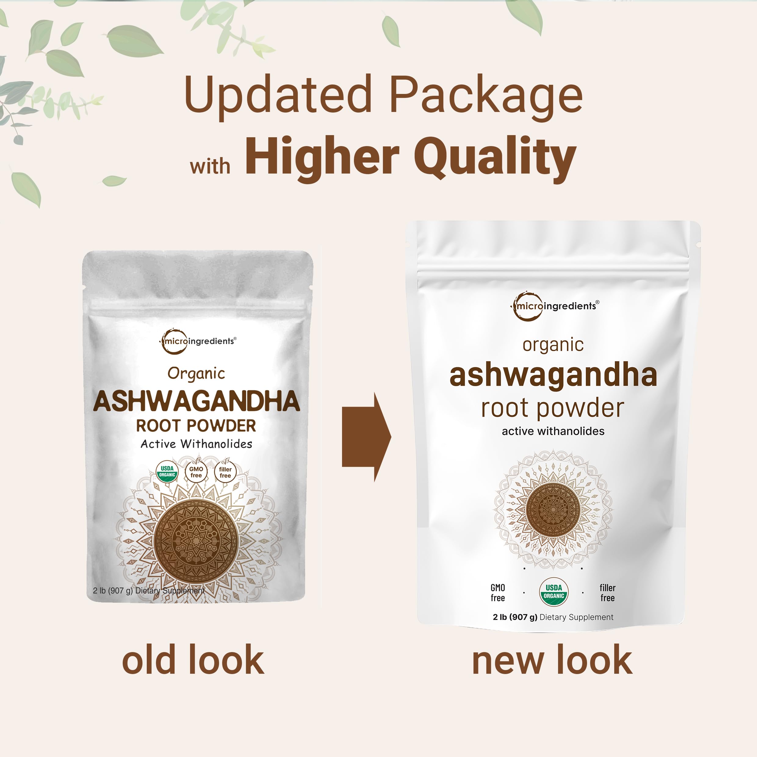 Micro Ingredients Organic Ashwagandha Root Powder | 2 Pound, No Filler, No Additives, Highly Purified | Active Withanolides, Adaptogenic Ayurvedic Herbal Supplements, Gluten Free, India Origin Micro Ingredients buy supplements canada