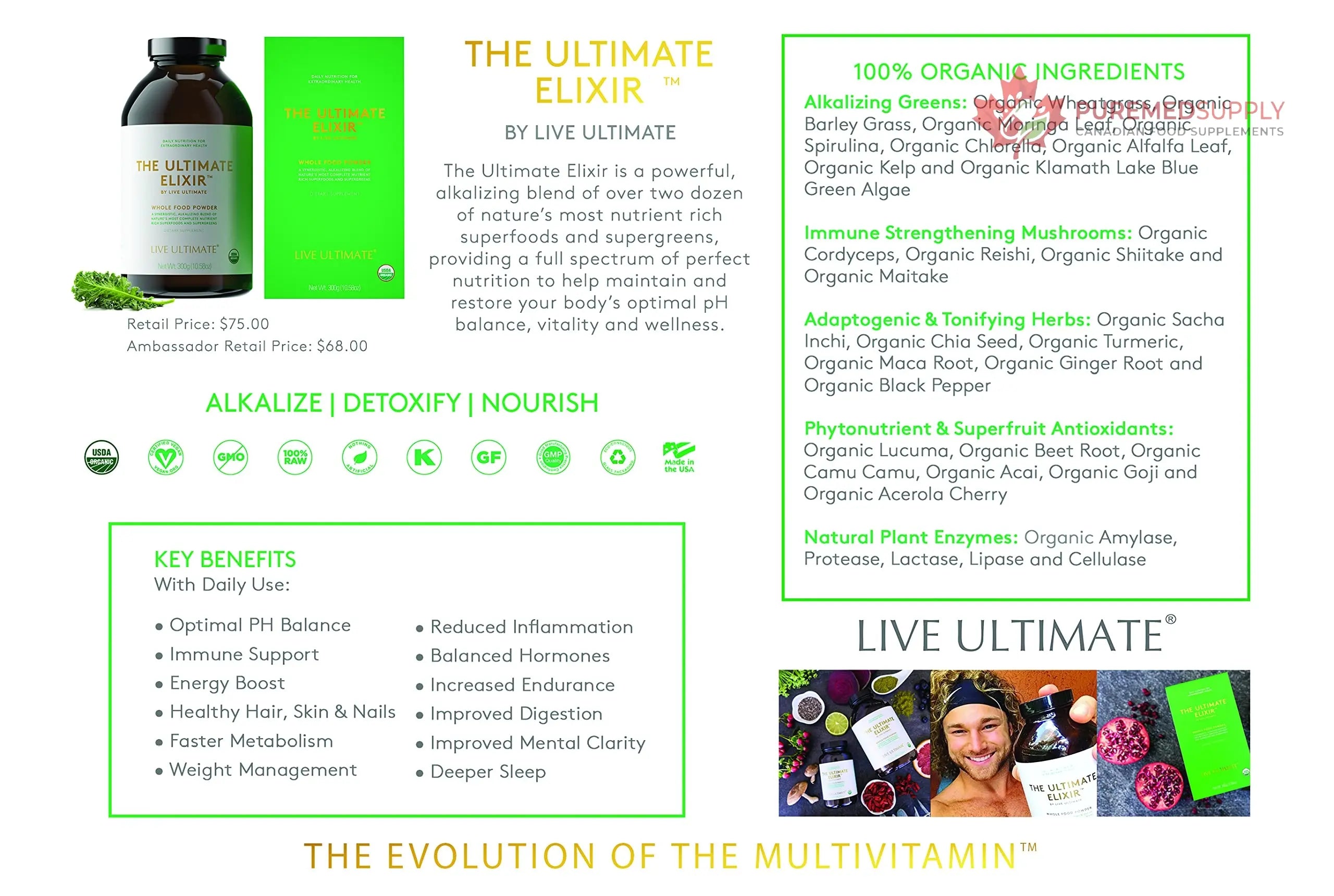 Live Ultimate The Ultimate Elixir 30 Day Supply Pouch Live Ultimate buy supplements canada