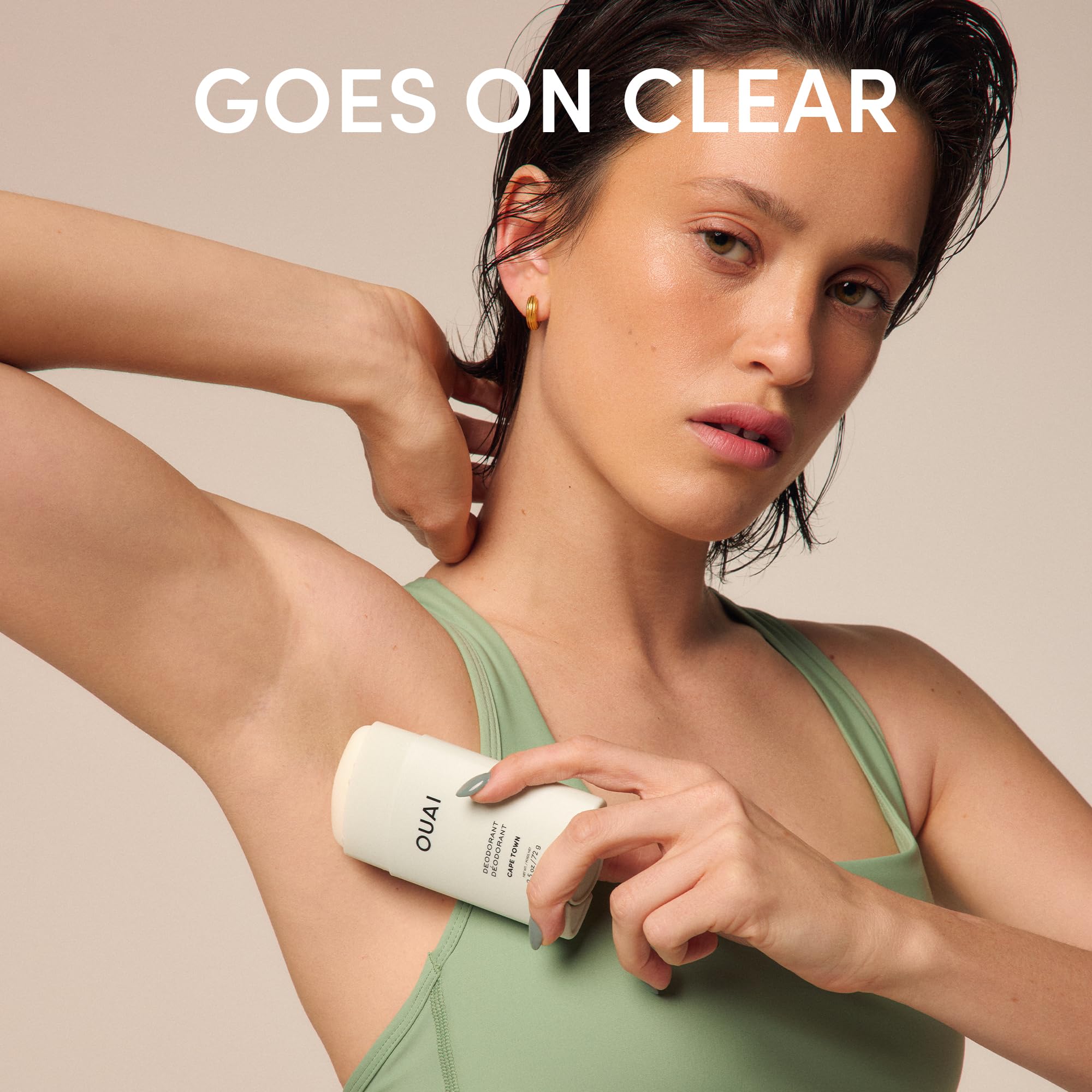 OUAI Aluminum Free Deodorant - Women's Deodorant with 24-Hour Odor Control & Invisible Application - Enriched with Notes of Wet Grass, Ginger, Basil & Green Fig - Cape Town (2.5 oz) OUAI buy supplements canada