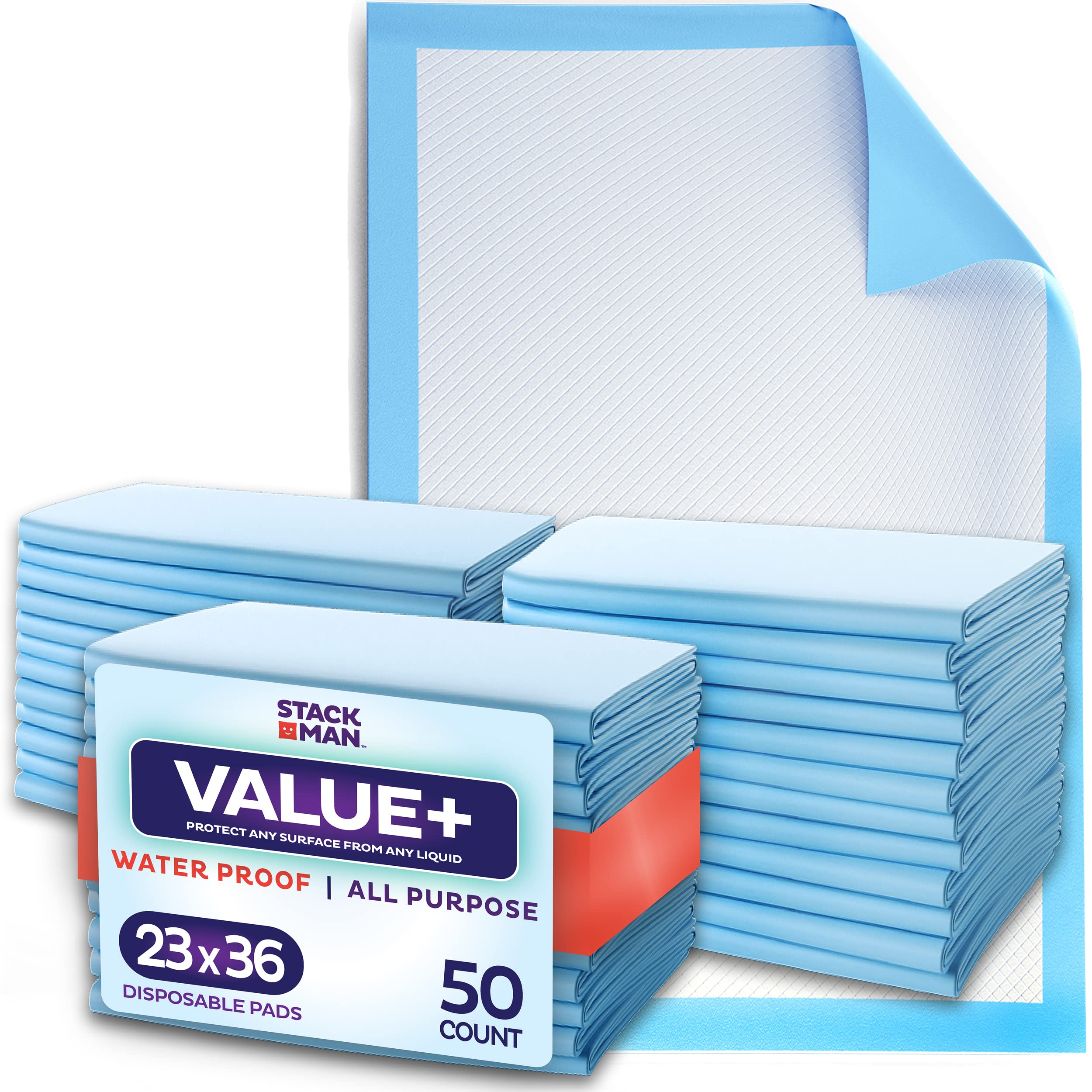 Chucks Pads Disposable [50-Pack] Underpads 23x36 Incontinence Chux Stack Man buy supplements canada