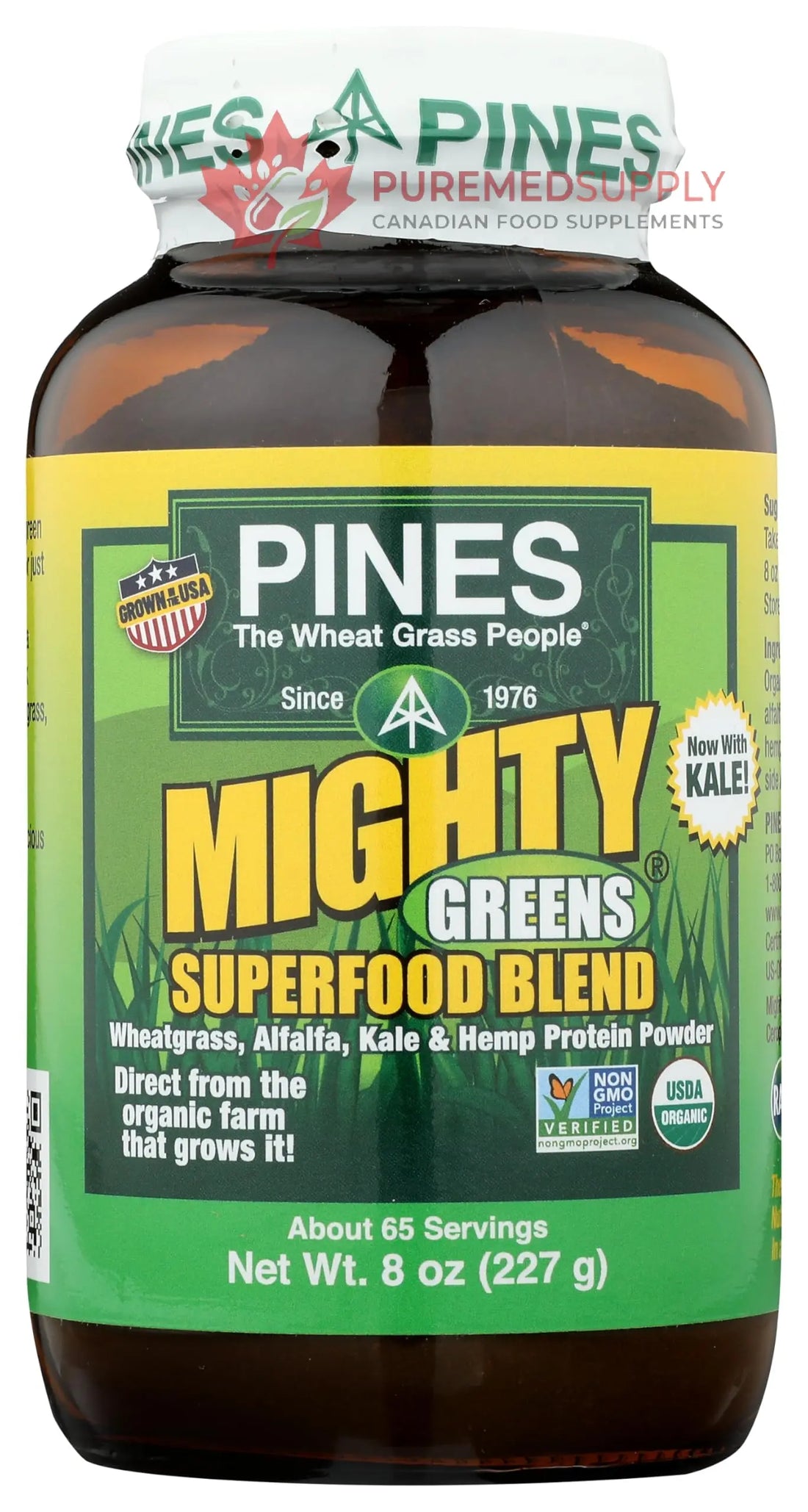 Pines Organic Mighty Greens Superfood Blend, 8 Ounce Pines buy supplements canada