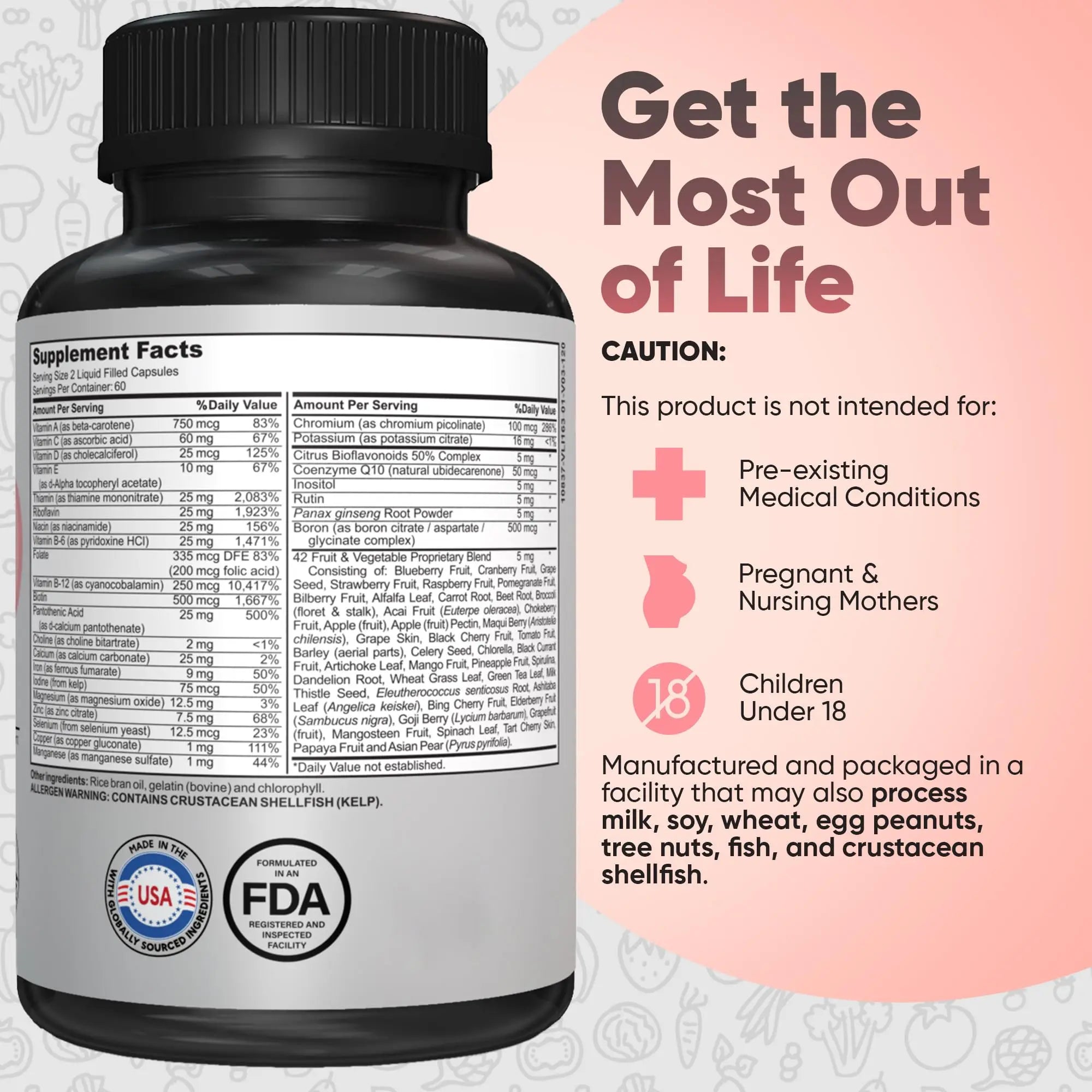 Bariatric Multivitamin with Iron - Easy-to-Swallow Capsule for Post Bariatric Surgery - Post Sleeve and Post Bypass Kaitamin buy supplements canada