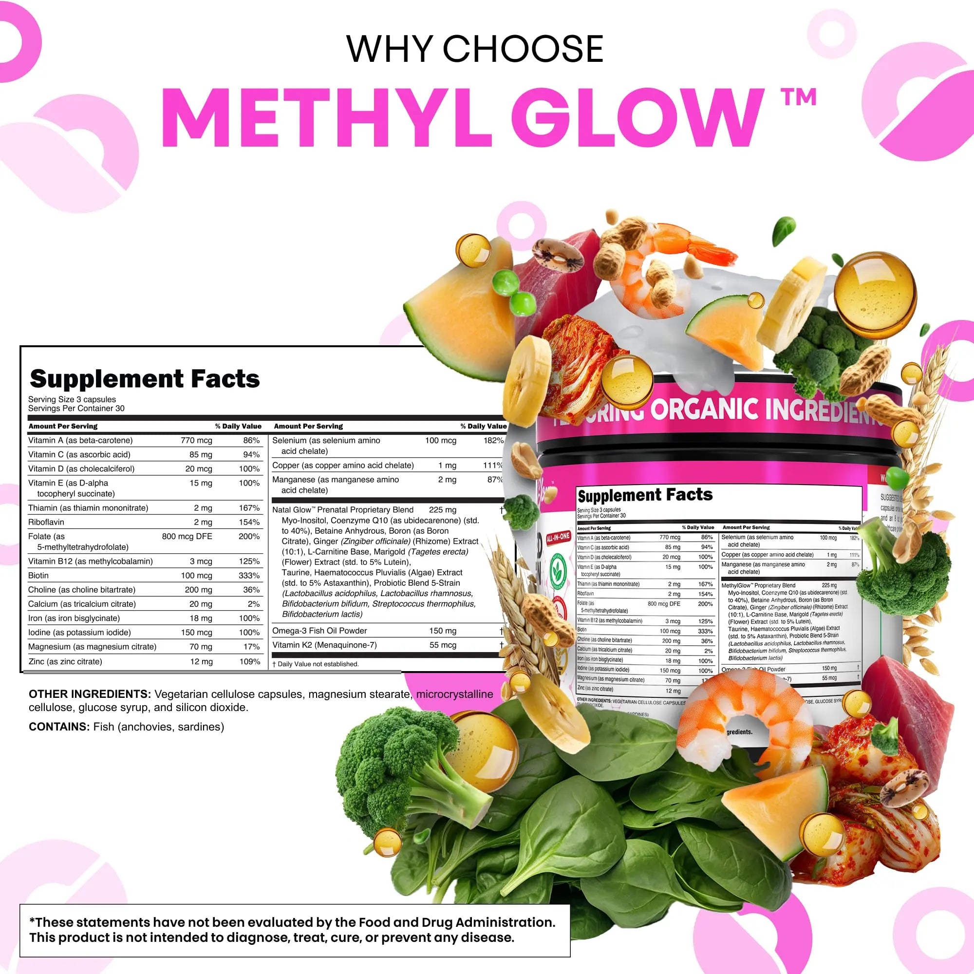Methylated Multivitamin for Women Vitamins B6 Methyl B12 A B C D K E Folate Choline Omega 3 Thiamine Riboflavin Iron Clean Nutraceuticals buy supplements canada