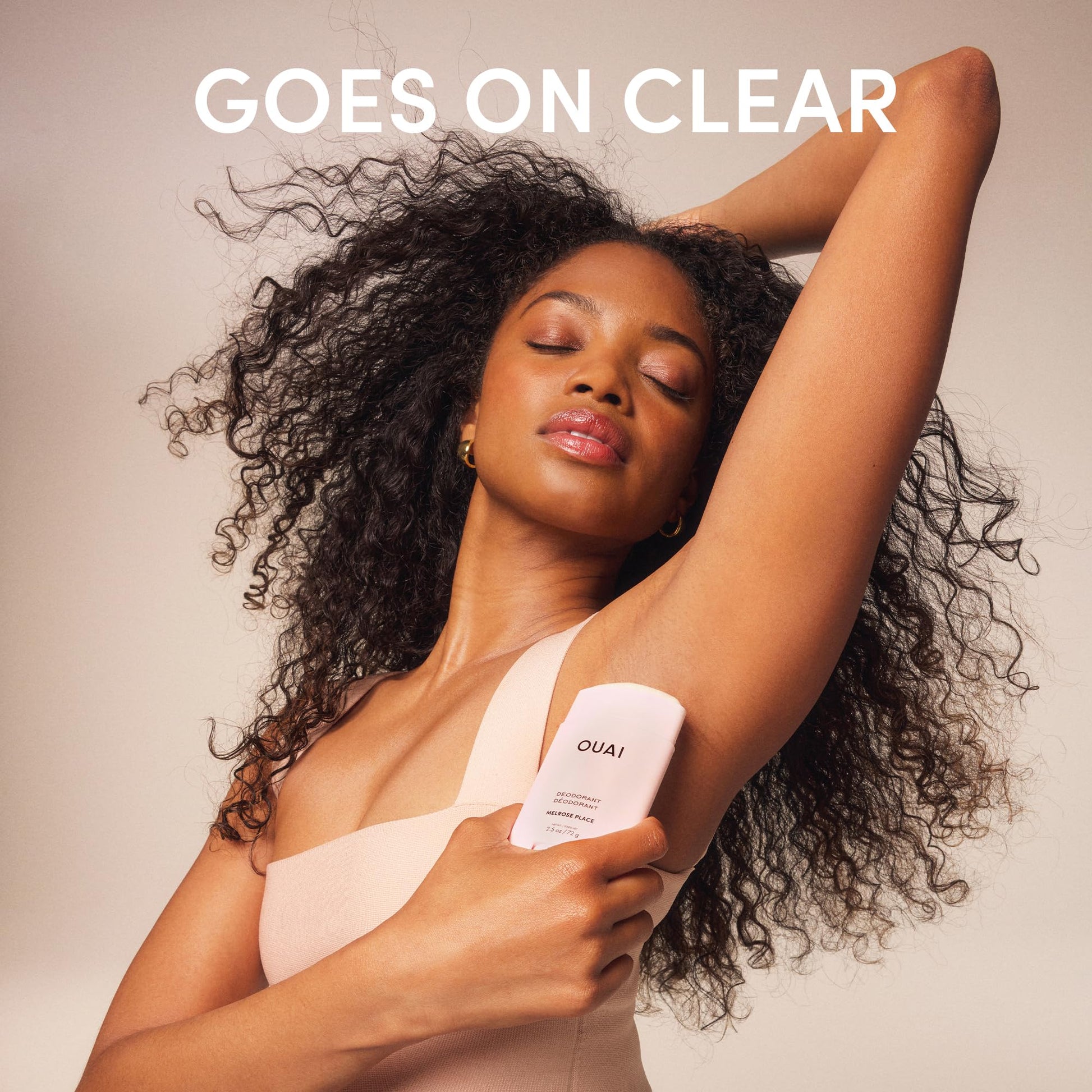 OUAI Aluminum Free Deodorant - Women's Deodorant with 24-Hour Odor Control & Invisible Application - Enriched with Notes of Rose, Berry, Lychee & Pink Peppercorn - Melrose Place (2.5 oz) OUAI buy supplements canada
