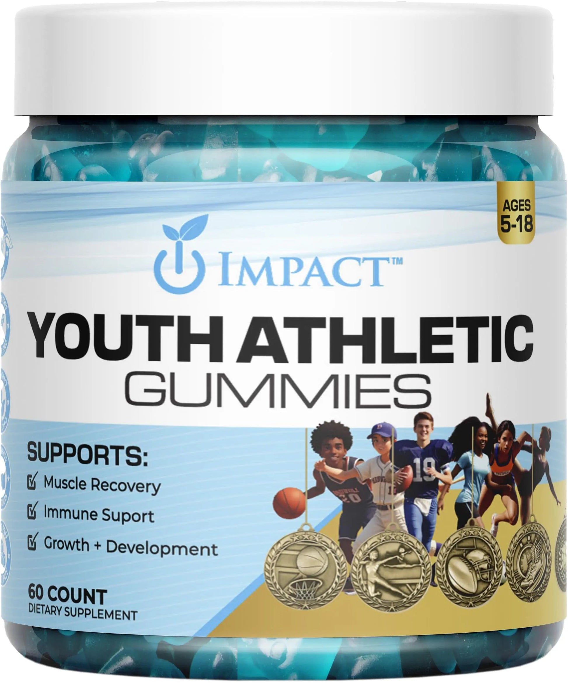 Youth Athletic Gummies – Kids Multivitamin Gummies with Essential Nutrients, Immune & Energy Support, Vegan & Gelatin-Free IMPACT buy supplements canada