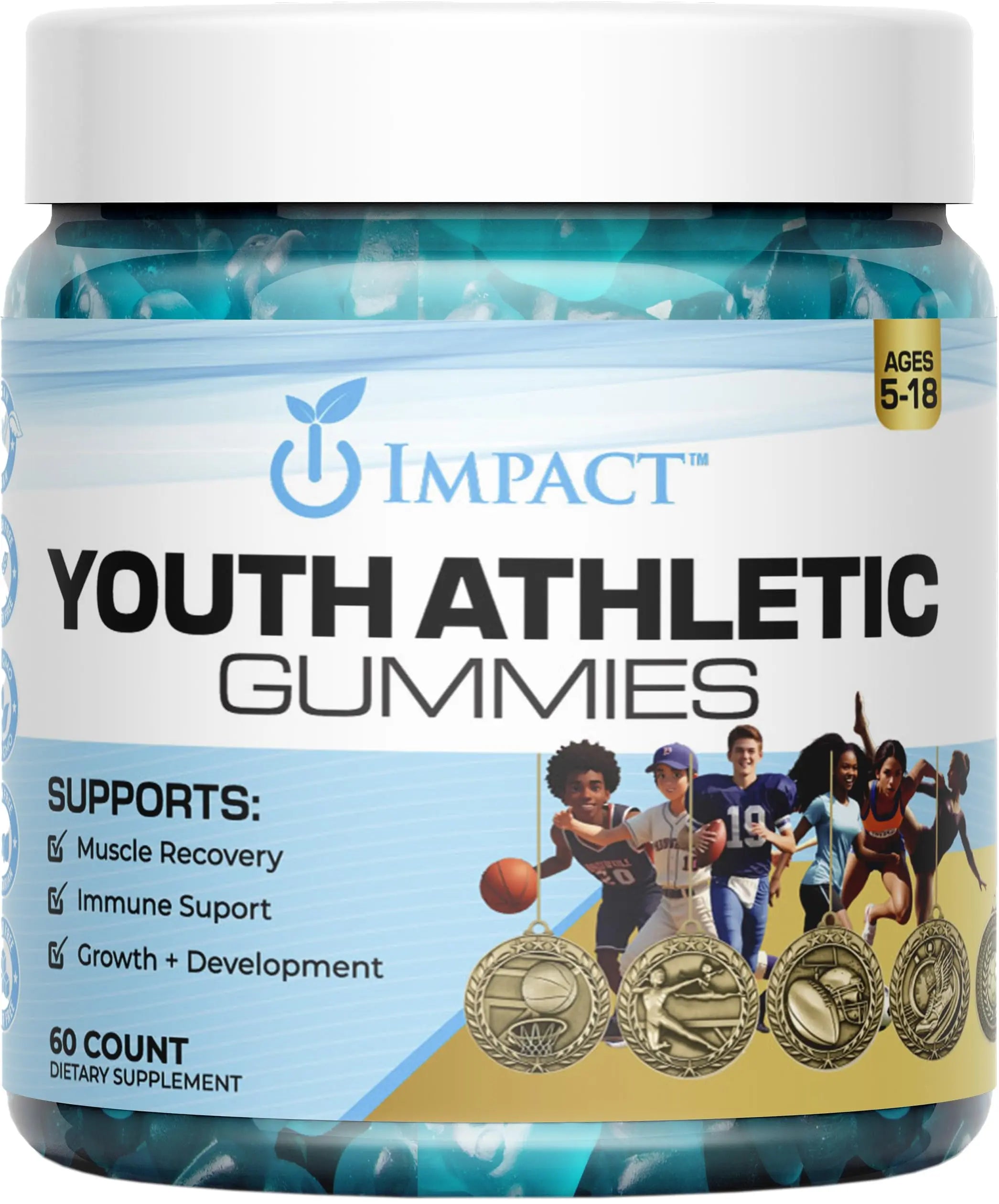 Youth Athletic Gummies – Kids Multivitamin Gummies with Essential Nutrients, Immune & Energy Support, Vegan & Gelatin-Free IMPACT buy supplements canada