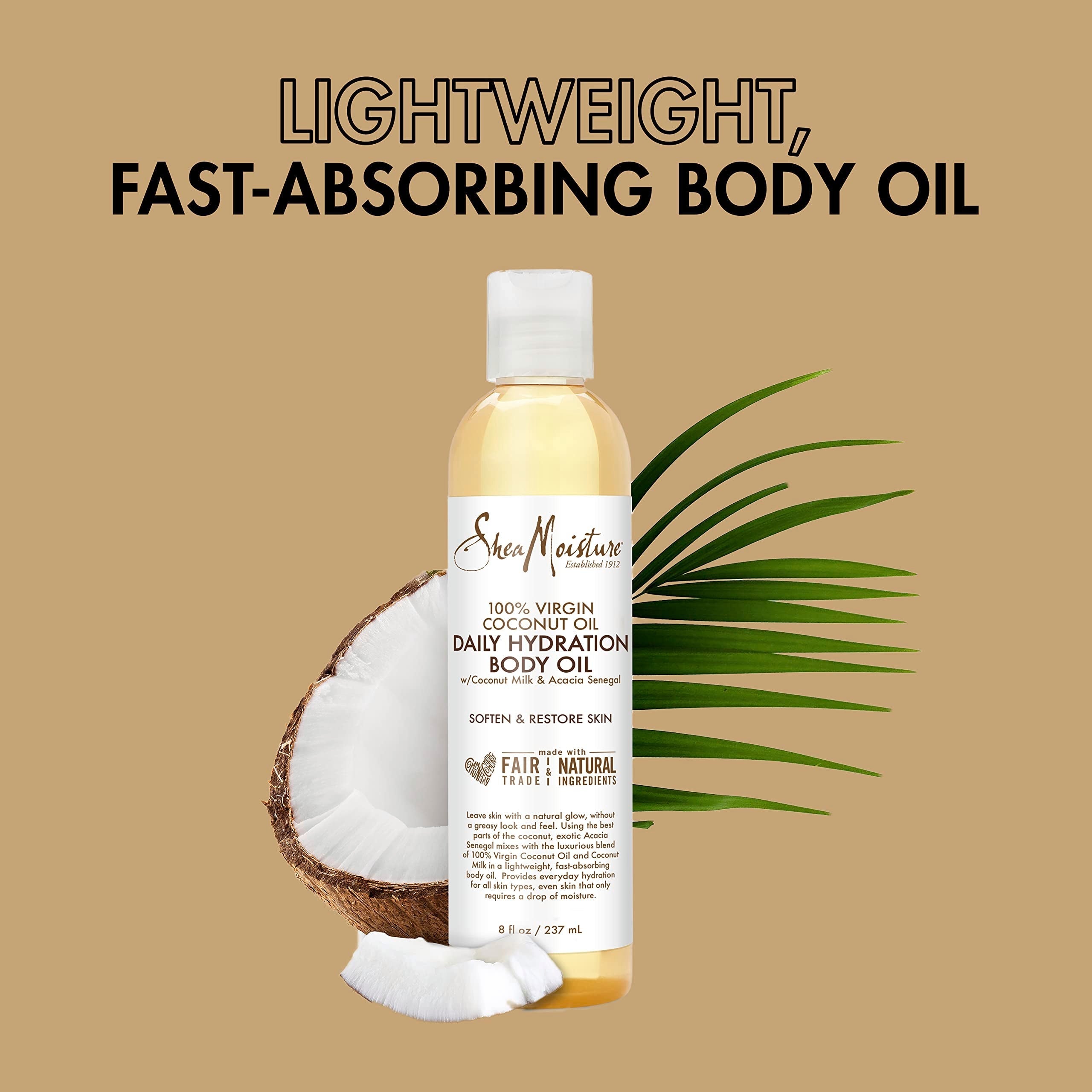 SheaMoisture Daily Hydration Body Oil Virgin Coconut Oil For Dry Skin Paraben Free 8 oz Shea Moisture buy supplements canada