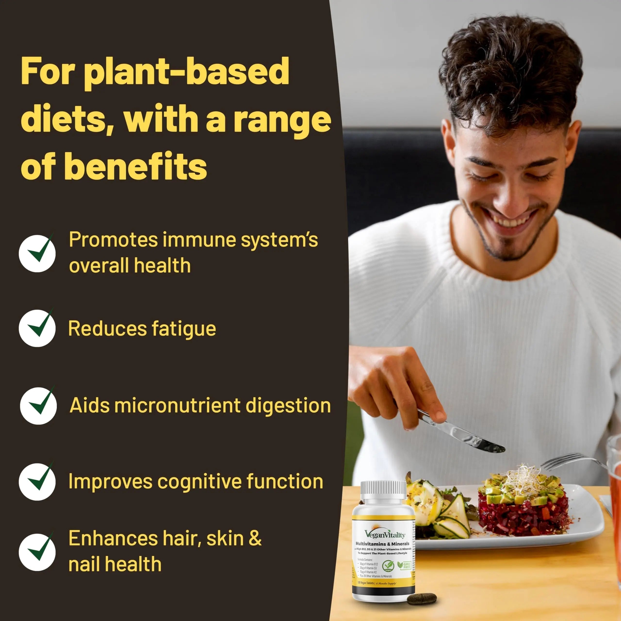 Vegan Vitality Lion's Mane x General Health Combo Bundle - 6 Months Lion's Mane and Multivitamins Vegan Vitality buy supplements canada