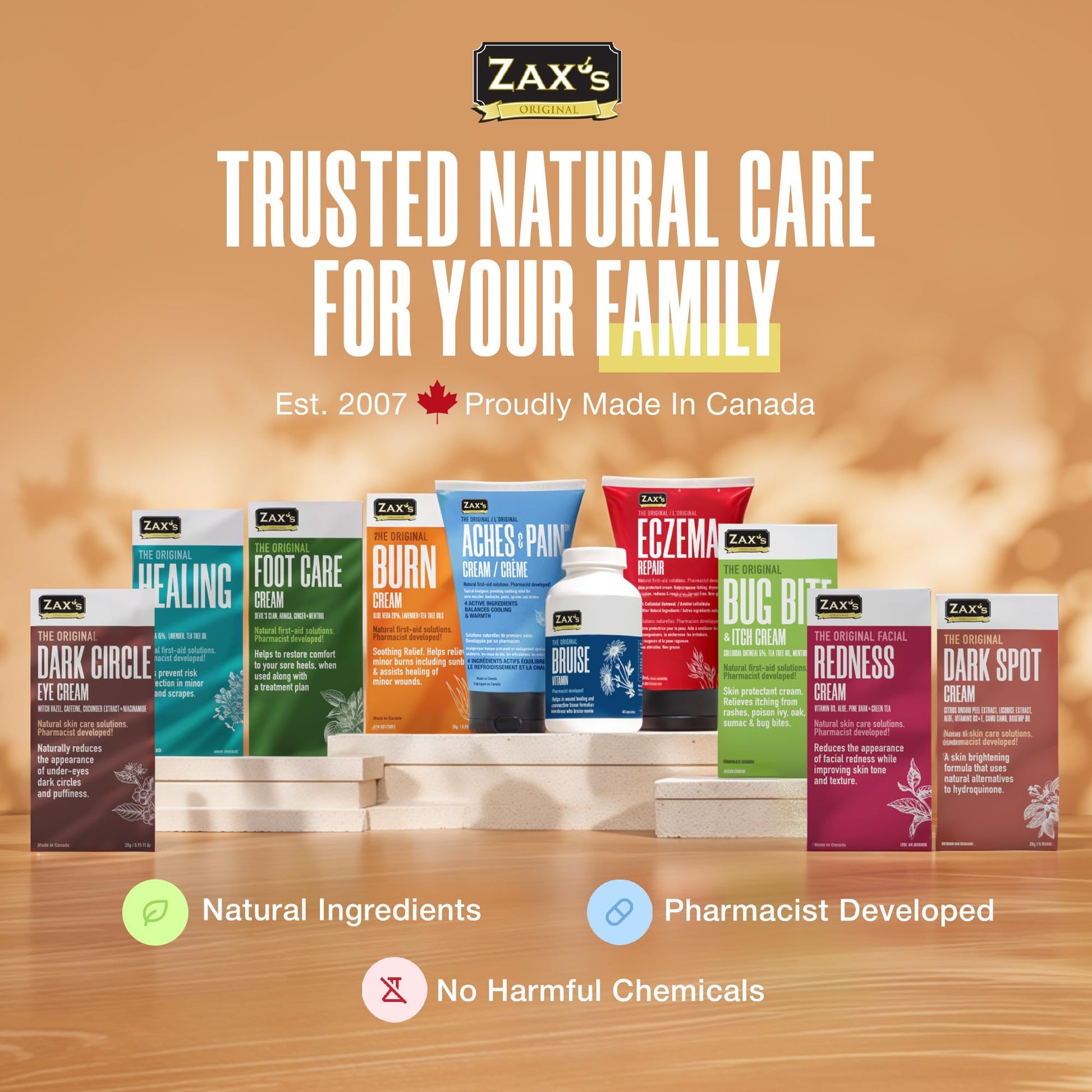 ZAX'S ORIGINAL Bruise Cream - Arnica and Witch Hazel Blend, Gentle on Skin, Plant-Based Ingredients for Skin Care - 28g ZAX'S ORIGINAL buy supplements canada