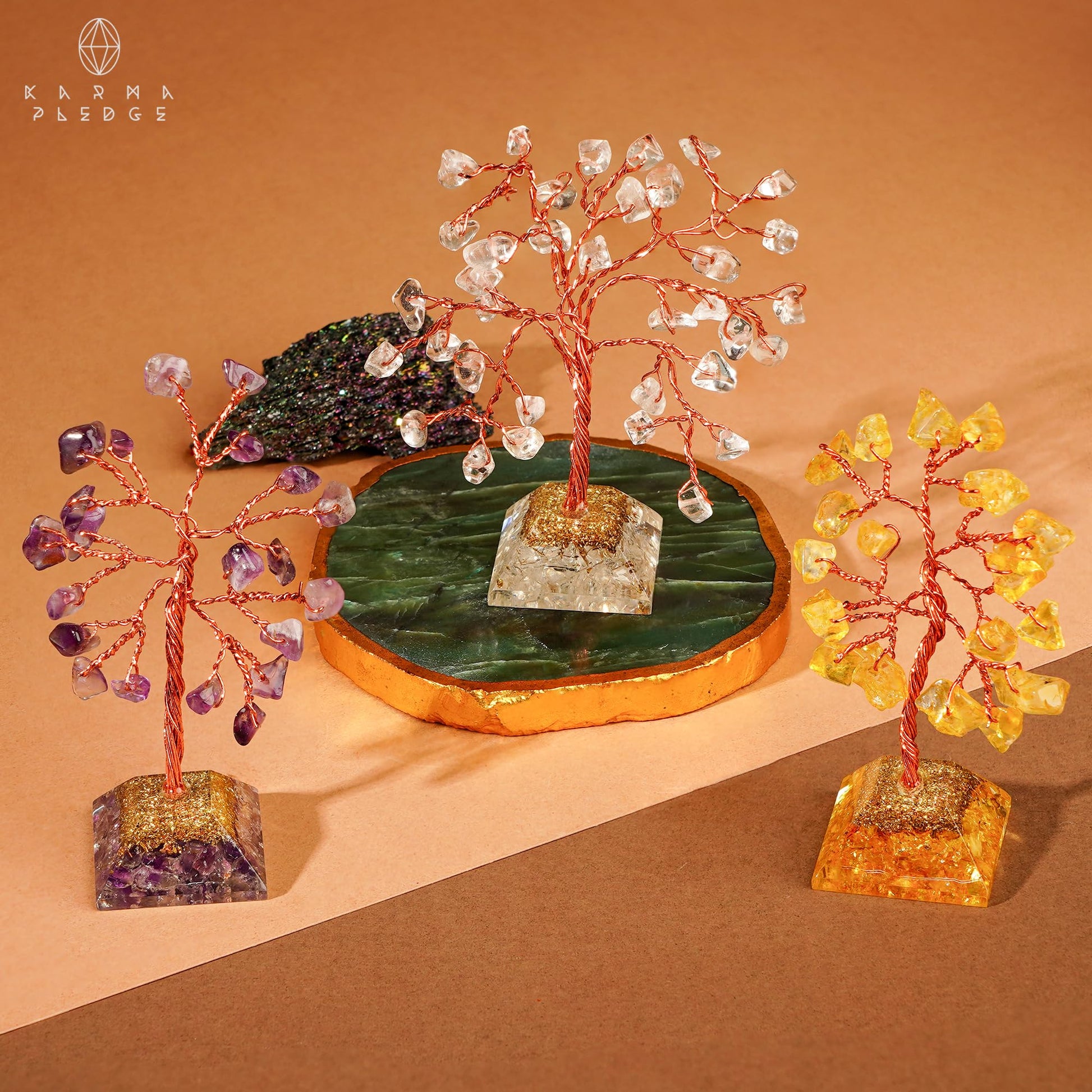 Crystal Tree Tree of Life 7 Chakra Healing Crystals & Stones for Positive Energy, Good Luck Gifts KARMAPLEDGE buy supplements canada