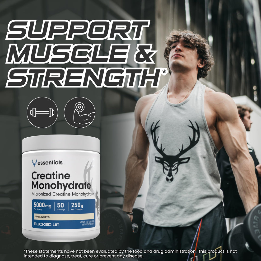 Bucked Up Pure Micronized Creatine Monohydrate for Women and Men - Easy to Mix and Unflavored - 5G Per Serving Bucked Up buy supplements canada