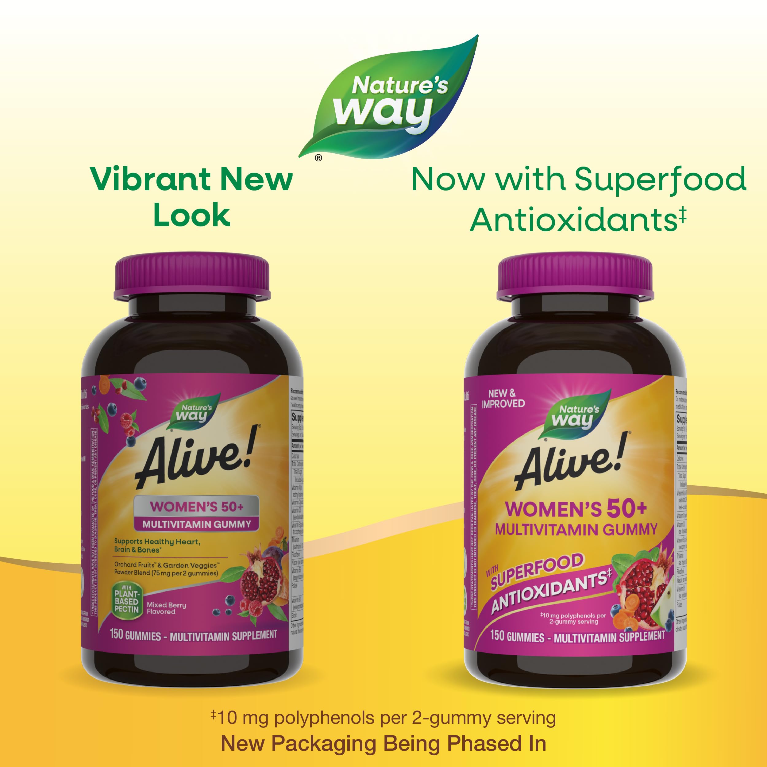Nature's Way Alive! Women's 50+ Daily Gummy Multivitamins, Women's Supplements, Supports Healthy Heart, Brain & Bones Nature's Way buy supplements canada