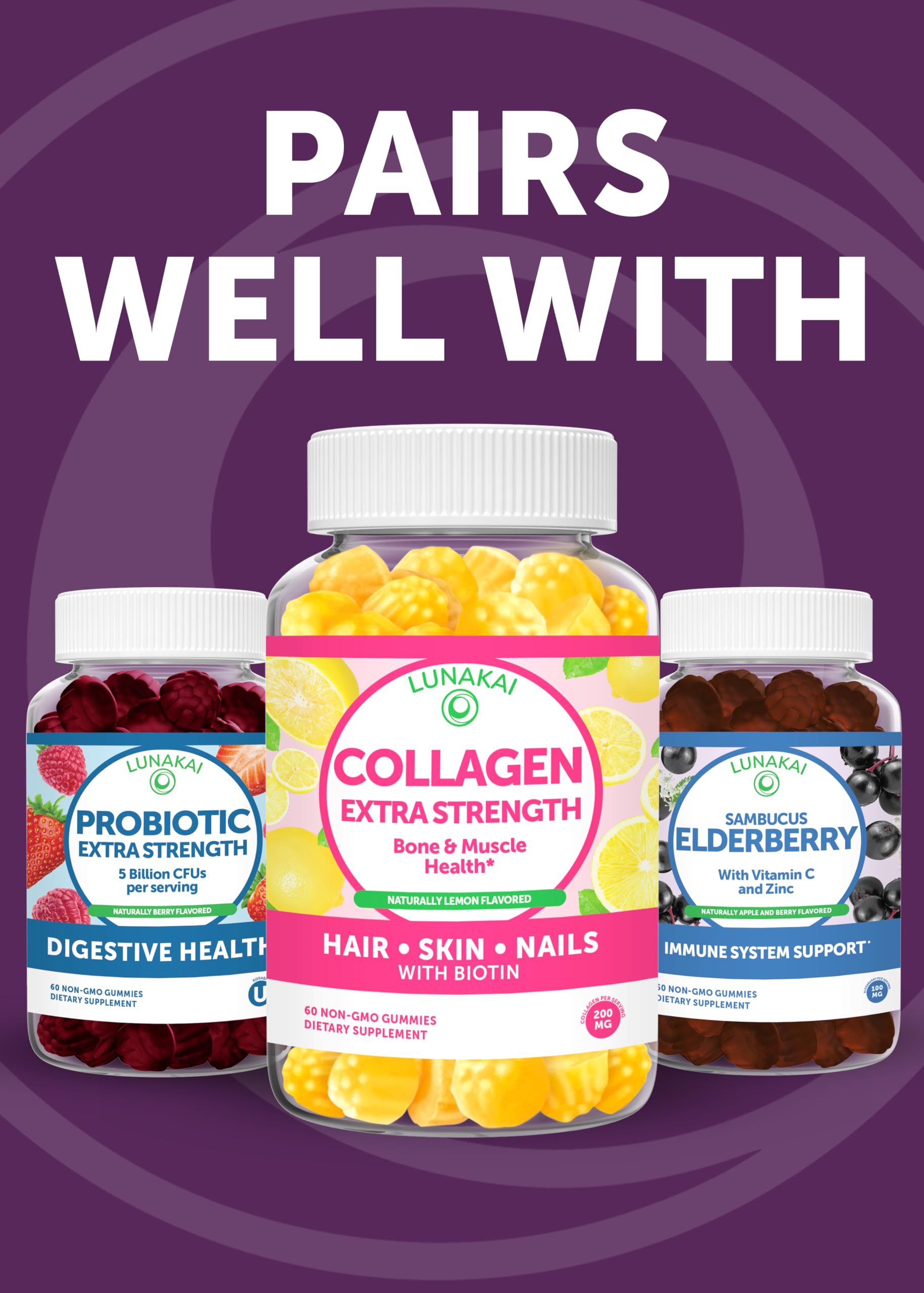 Lunakai USA Made 50 Plus Women's Multivitamin Gummies - Delicious Formula Enhanced with Essential Vitamins & Minerals for Health & Vitality - 60ct Lunakai buy supplements canada