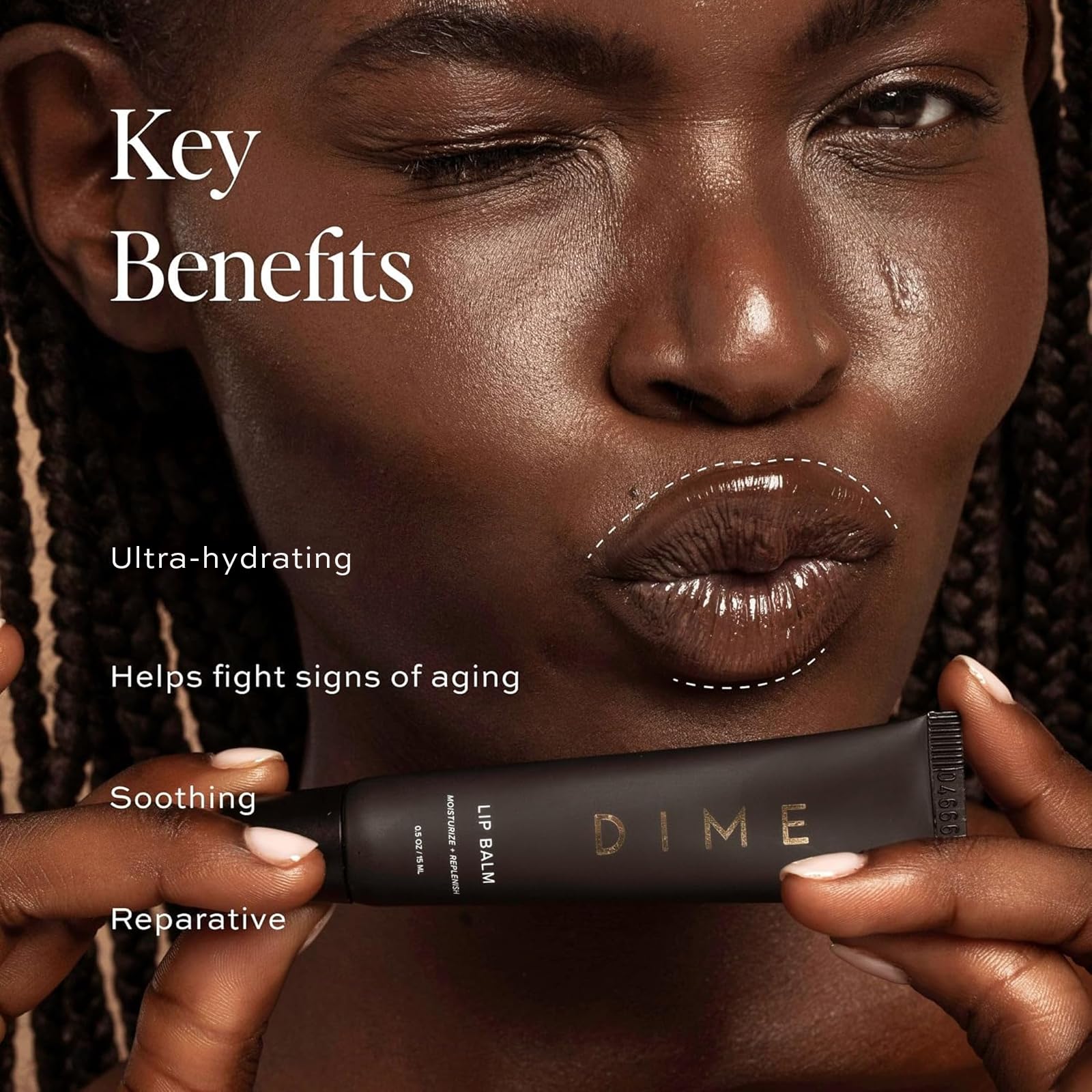 DIME Beauty Lip Balm, Hydrating Lip Balm and Gloss, Vegan & Cruelty-Free, Anti-Aging Lip Care, .5 oz / 15 ml DIME buy supplements canada