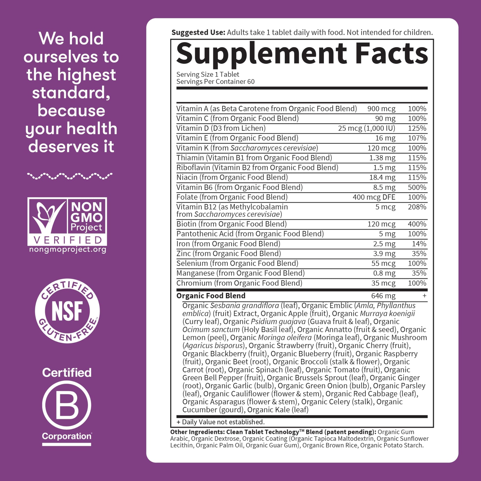 Garden of Life Organics Multivitamin for Women - Women's Once Daily Multi - Whole Food Multi with Iron, Biotin, Vegan Organic Womens Multivitamin Garden of Life buy supplements canada