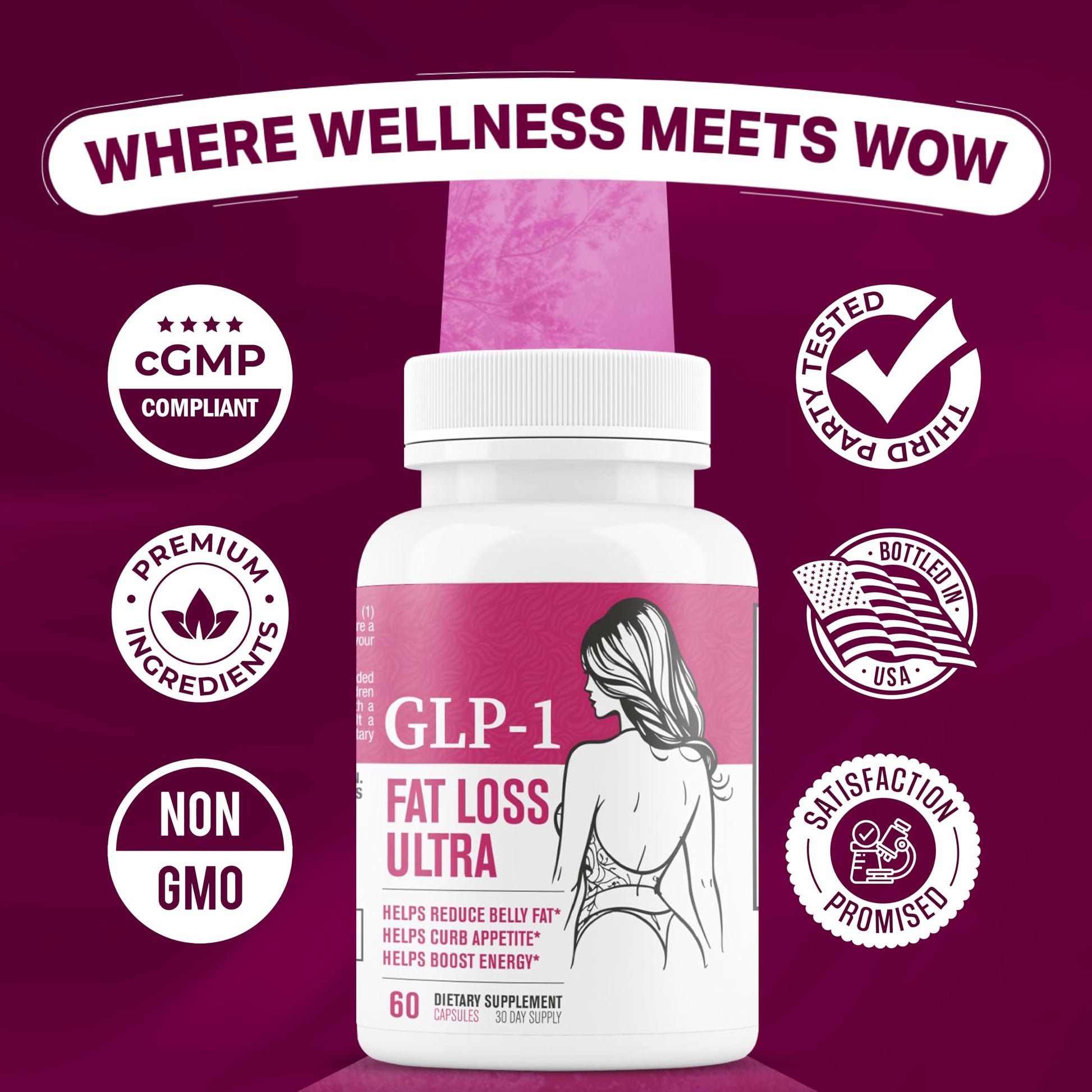 Fat Loss Ultra  Appetite Suppressant &  for Women | Supports Healthy Pathways Associated with  Activity | 3rd Party Tested Supplement - 60 Capsules for Adults Nutrimend IQ buy supplements canada