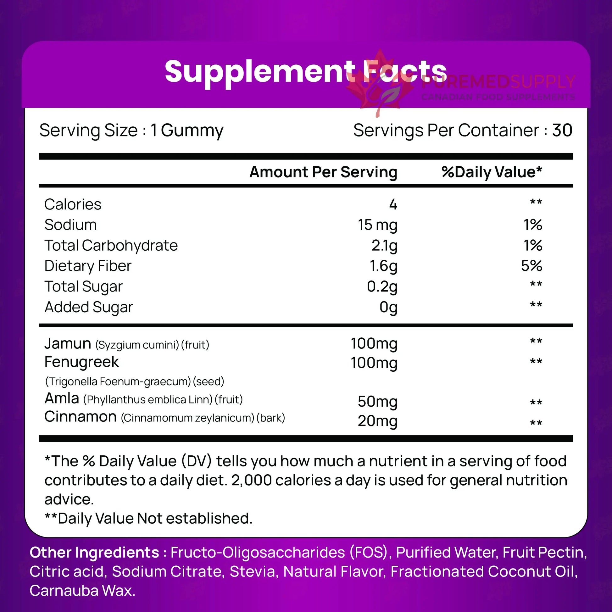 TIKDI GlucoPlum Gummy - 30 Count - Supports Healthy Blood Sugar Levels Already Within Normal Range. All Natural with Indian BlackBerry, Fenugreek, Cinnamon, Vegan, No Added Sugar TIKDI buy supplements canada
