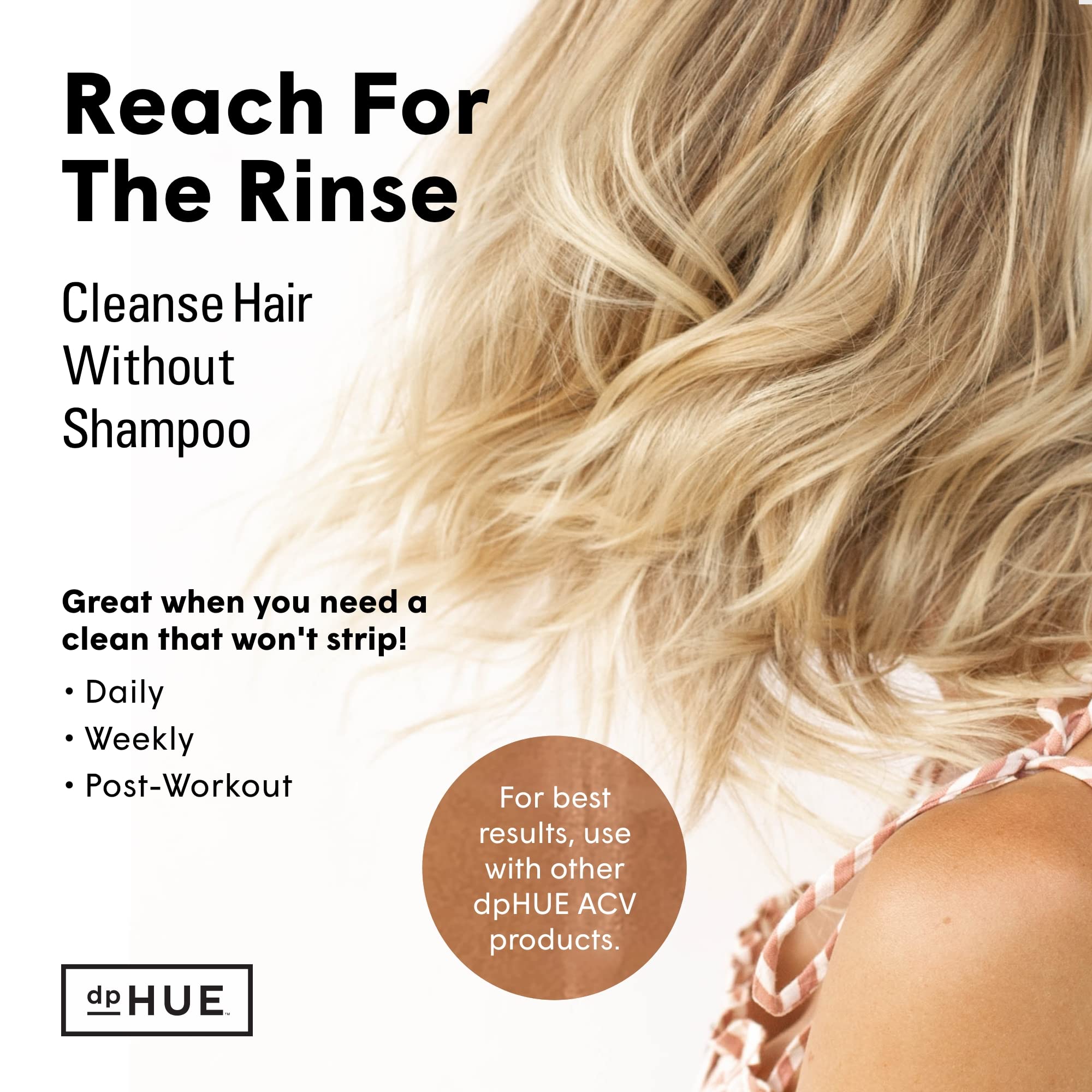 dpHUE Apple Cider Vinegar Hair Rinse, 20 oz - Shampoo Alternative & Scalp Cleanser dpHUE buy supplements canada