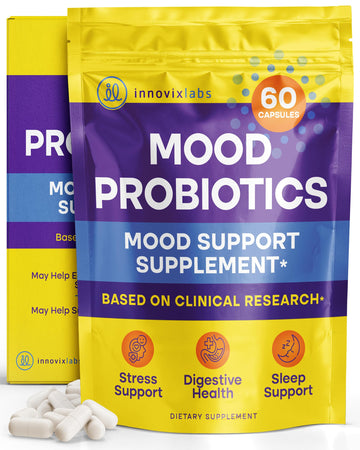 InnovixLabs Mood Probiotic for Women & Men, Clinically Studied Digestive & Mood Support Supplement, Lactobacillus helveticus Rosell-52ND & Bifidobacterium longum Rosell-175, 60 Capsules InnovixLabs buy supplements canada