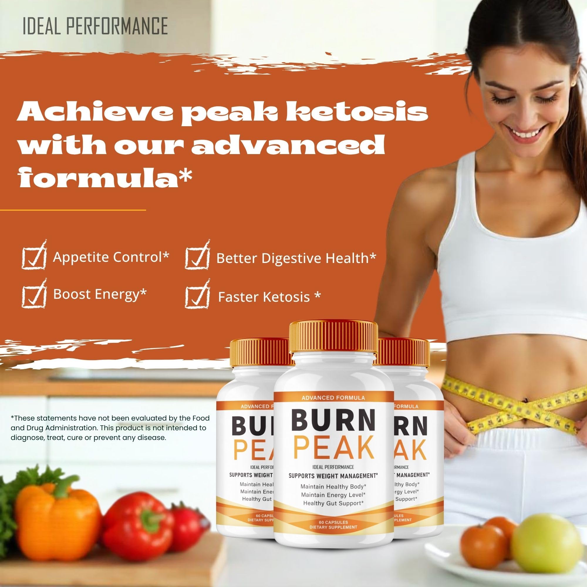 Burn Peak Capsules, Official BurnPeak Supplement Pills - Maximum Strength, All Natural Keto Capsule to Sustain Active Lifestyle & Fitness Goals, Overall Health Burn Peak Reviews (5 Pack) IDEAL PERFORMANCE buy supplements canada