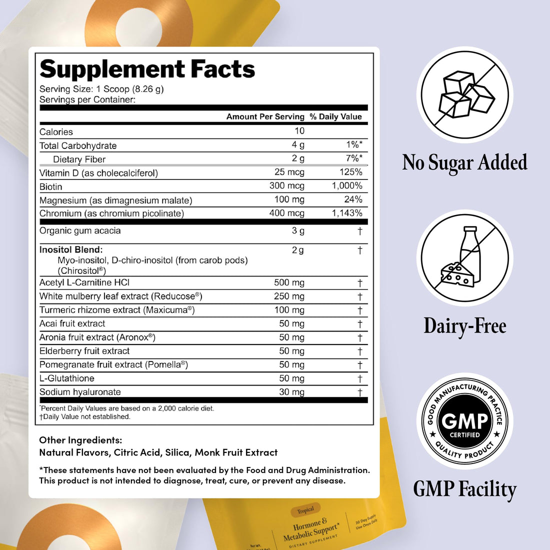 Ovii Metabolic Support for Women – Reducose® White Mulberry with Myo-Inositol & D-Chiro Inositol 40:1 Blend – Hormone Balance, Glucose Support & Appetite Control Supplement – 30 Servings, Tropical Ovii buy supplements canada