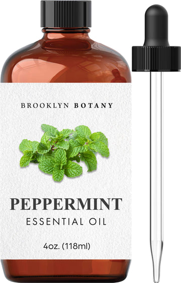 Brooklyn Botany Peppermint Essential Oil - Huge 4 Fl Oz - 100% Pure and Natural - Premium Grade Brooklyn Botany buy supplements canada