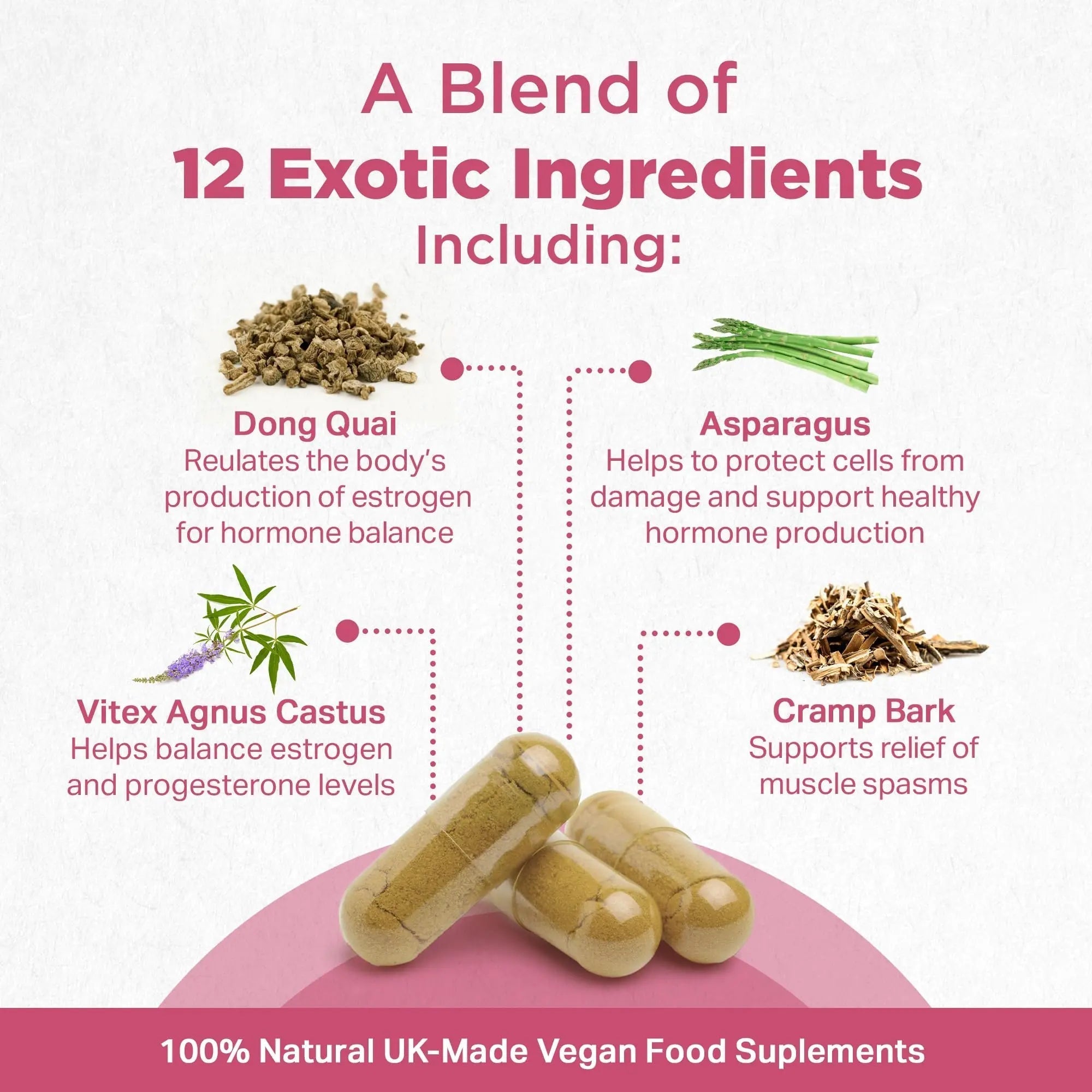 Strength & Spices Hormone Balance 100% Natural Estrogen Supplement – 12 Ingredients w Dong Quai - 60 Vegan UK Made 1000mg Capsules – Fertility and Menstrual Comfort STRENGTH & SPICES100% Natural Vegan Food Supplements buy supplements canada