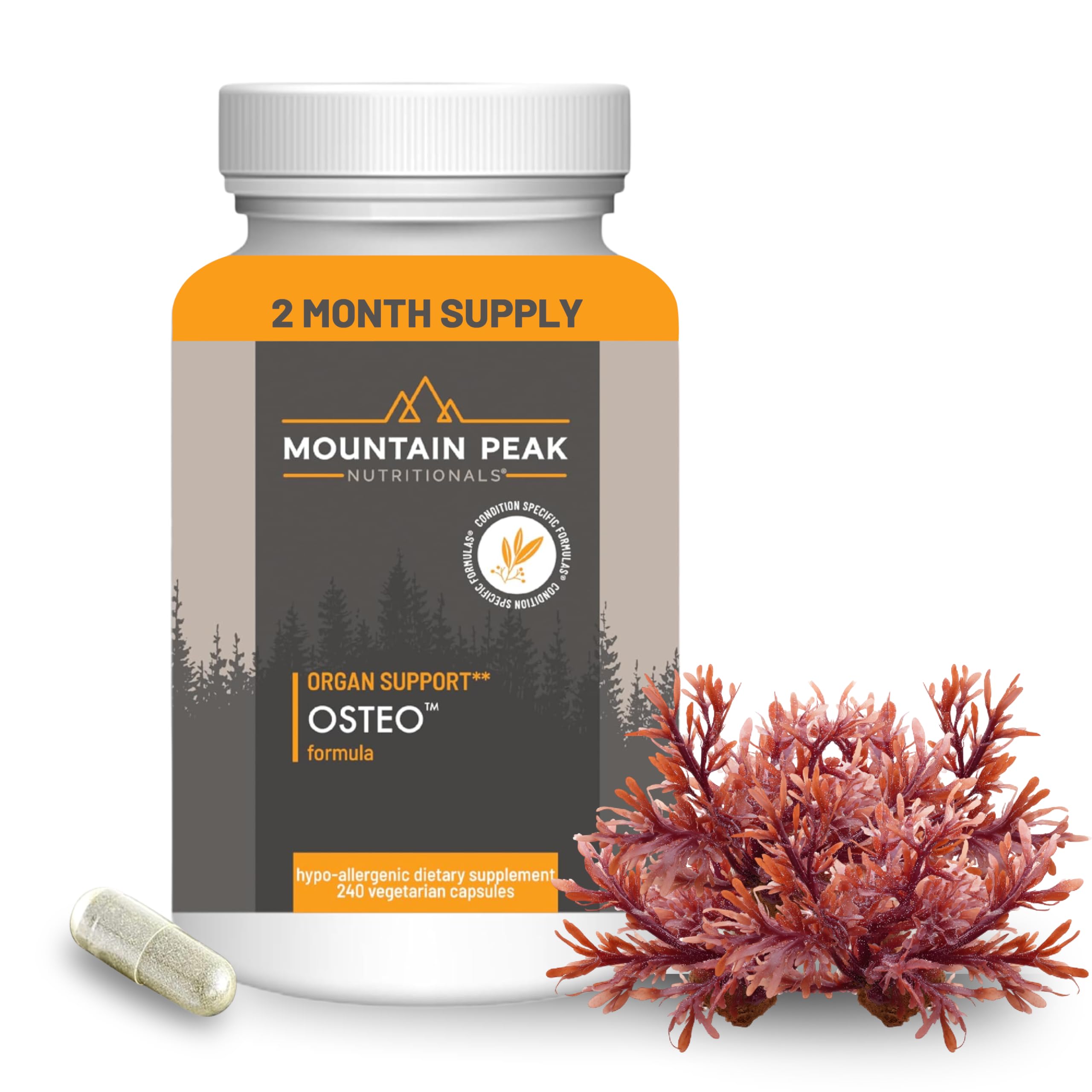 Mountain Peak Nutritionals Osteo Supplement - Organ & Strong Bone Support, Promotes Bone Health - With Vitamins D3, K2, Calcium, and Magnesium - Bone Building & Strengthening (240 Vegetarian Capsules) Mountain Peak Nutritionals buy supplements canada