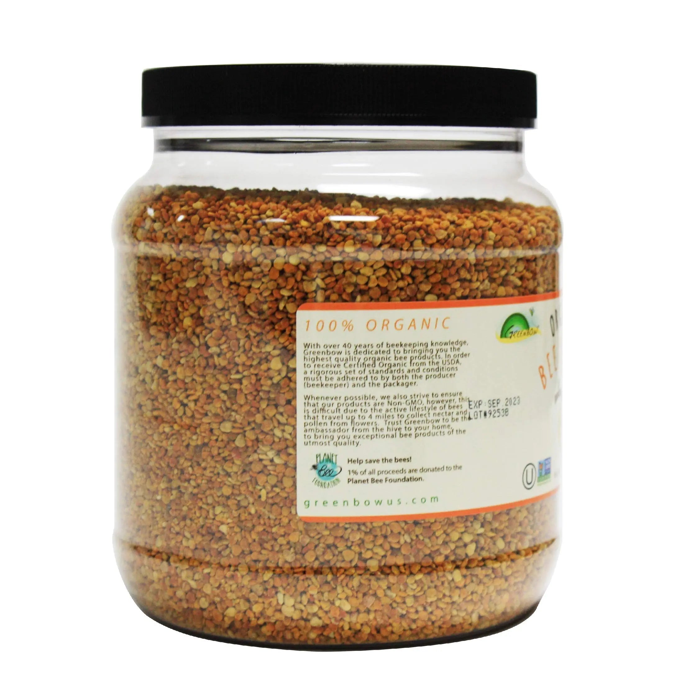 Greenbow Organic Bee Pollen - 100% USDA Certified Organic, Non-GMO, Halal, Kosher Certified, Pure & Natural Bee Pollen Greenbow buy supplements canada