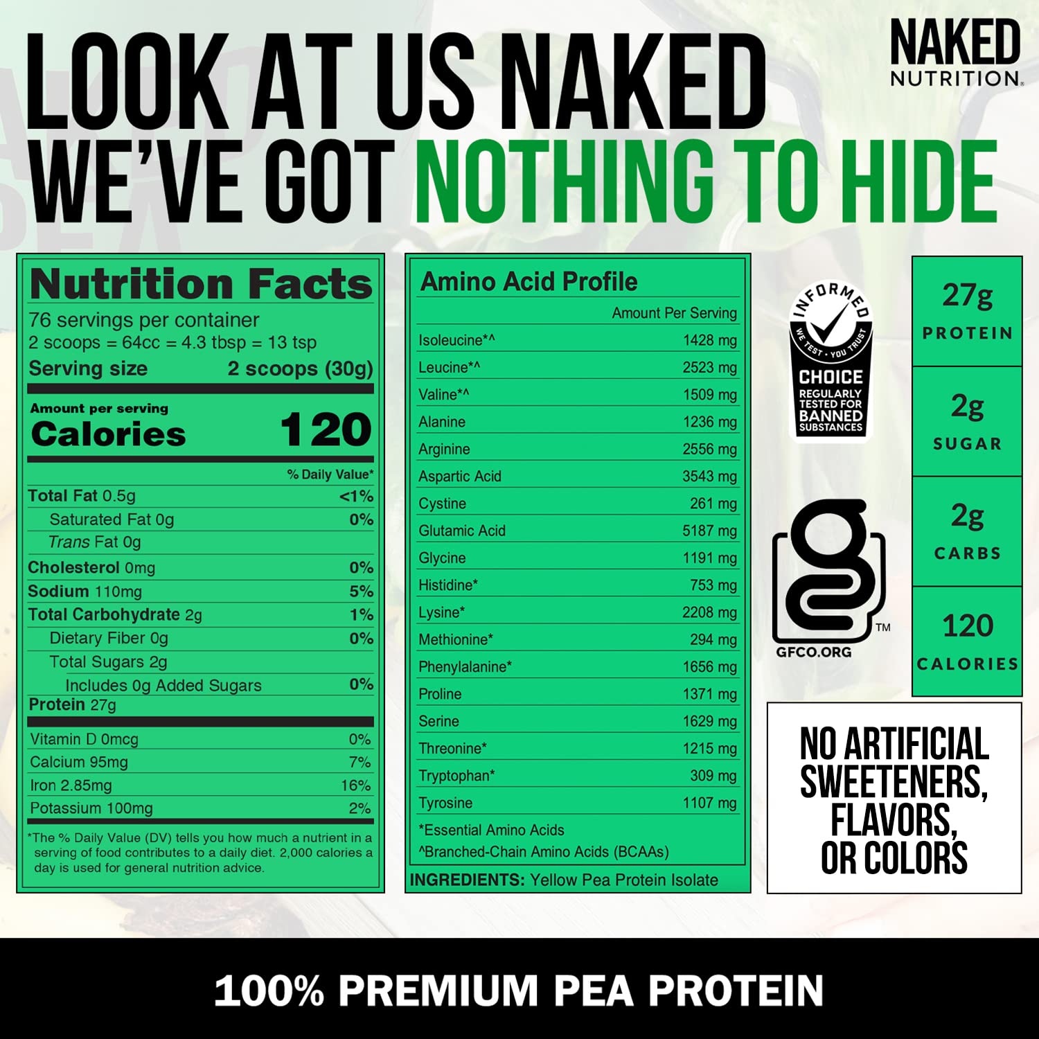 NAKED Pea - 5LB 100% Pea Protein Powder from North American Farms - Unflavored NAKED buy supplements canada