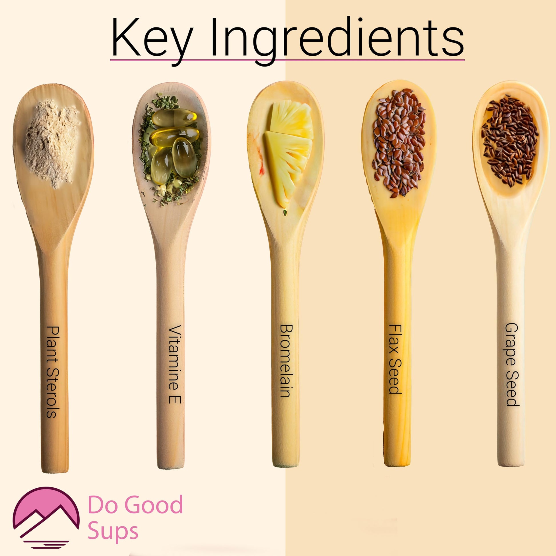 Do Good Sups The Looker 60 Caps- Skin Hair and Nails Vitamins - Natural Collagen Production - Reduces Hair Thinning - Skin Elasticity - Skin Moisture - Plant Sterols Bromelain Zinc Vitamin E Selenium Do Good Sups buy supplements canada