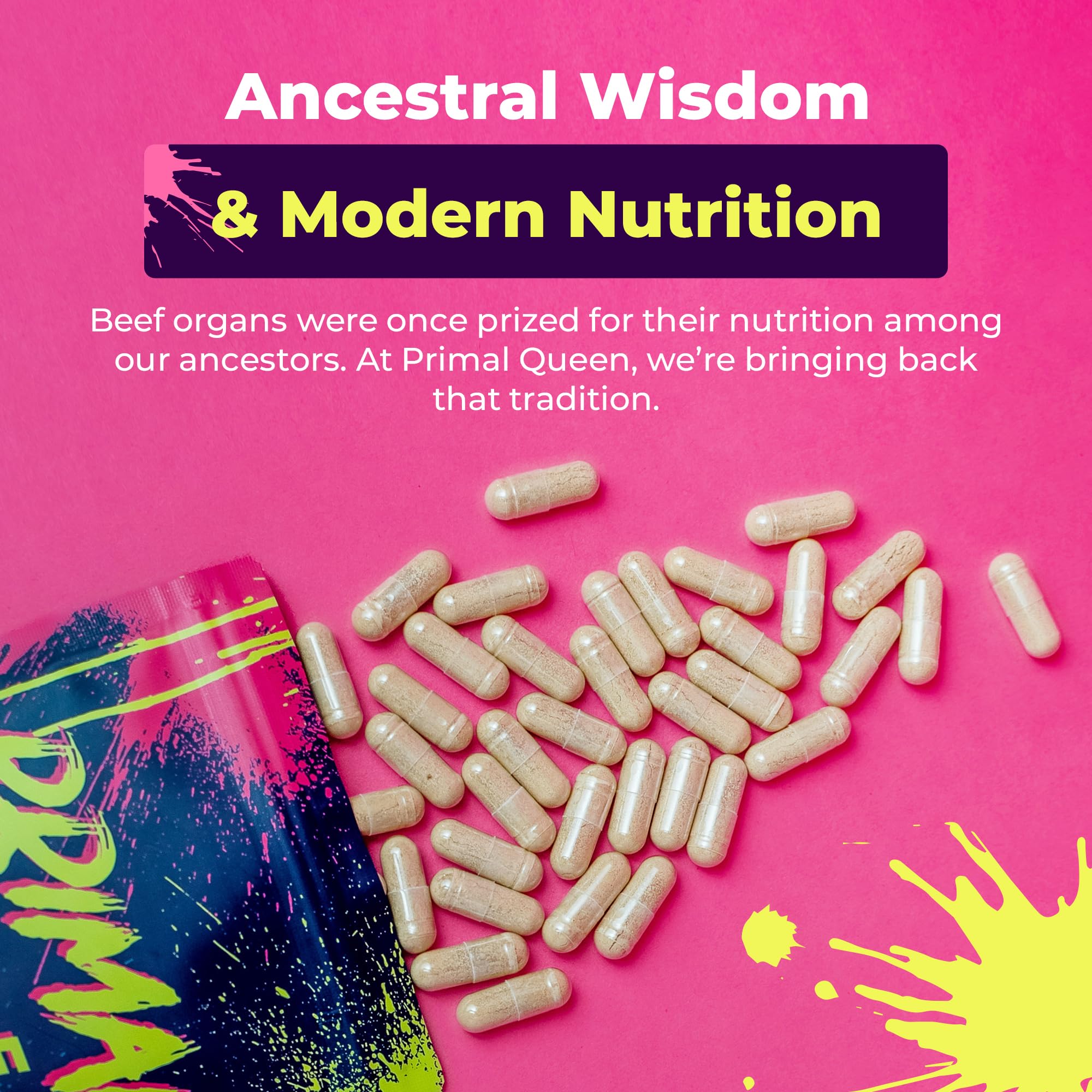Primal Queen Female-Optimized Beef Organ Superfood Supplement (Beef Liver, Kidney, Heart, & 3 More) - 100% Grass Fed, Pasture Raised - 3rd Party & Clinically Tested Primal Queen buy supplements canada