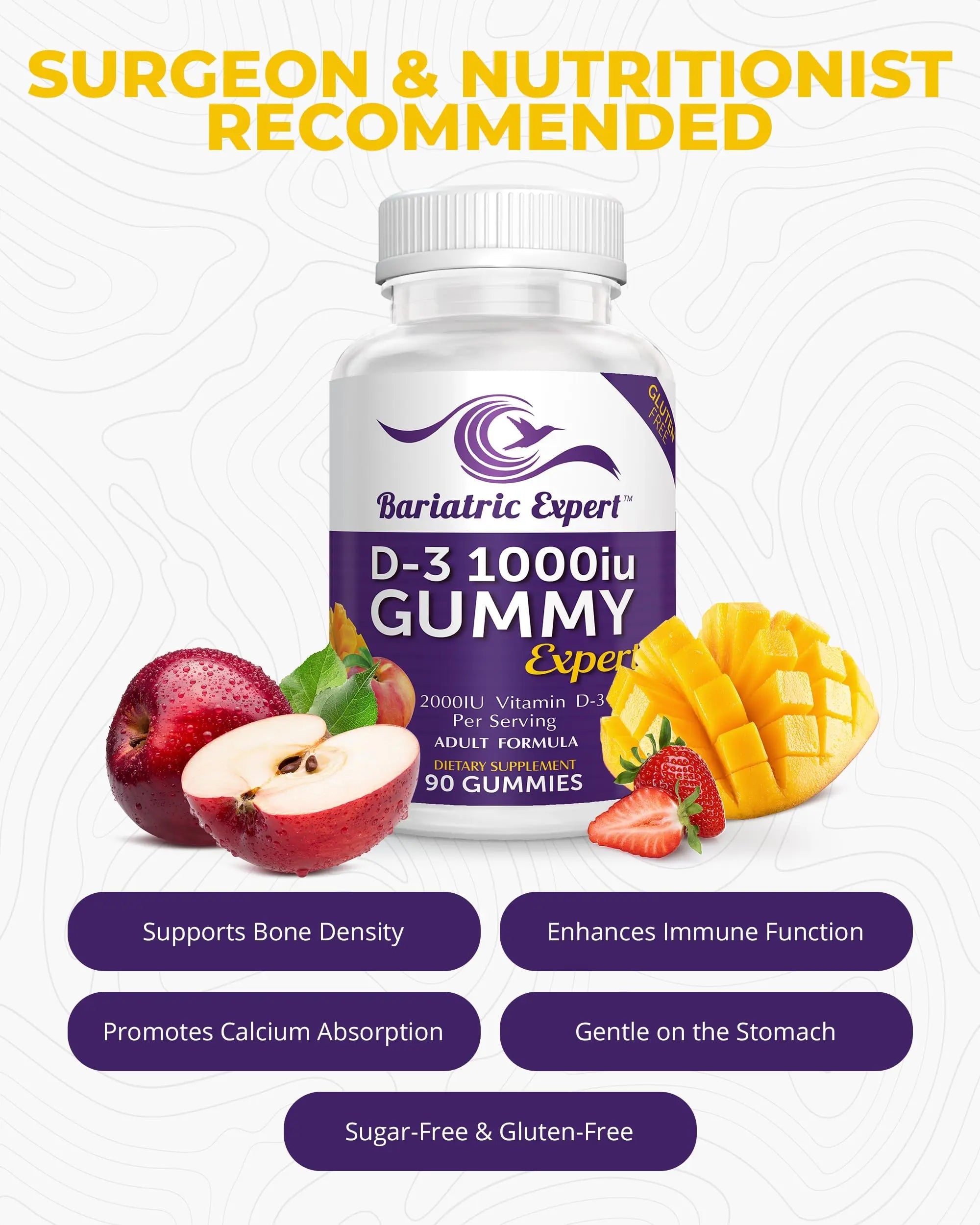 Bariatric Expert D3 Vitamin – Fast-Melting Dietary Supplement for Adults Post Bariatric Surgery, 90 Count Bariatric Food Expert buy supplements canada