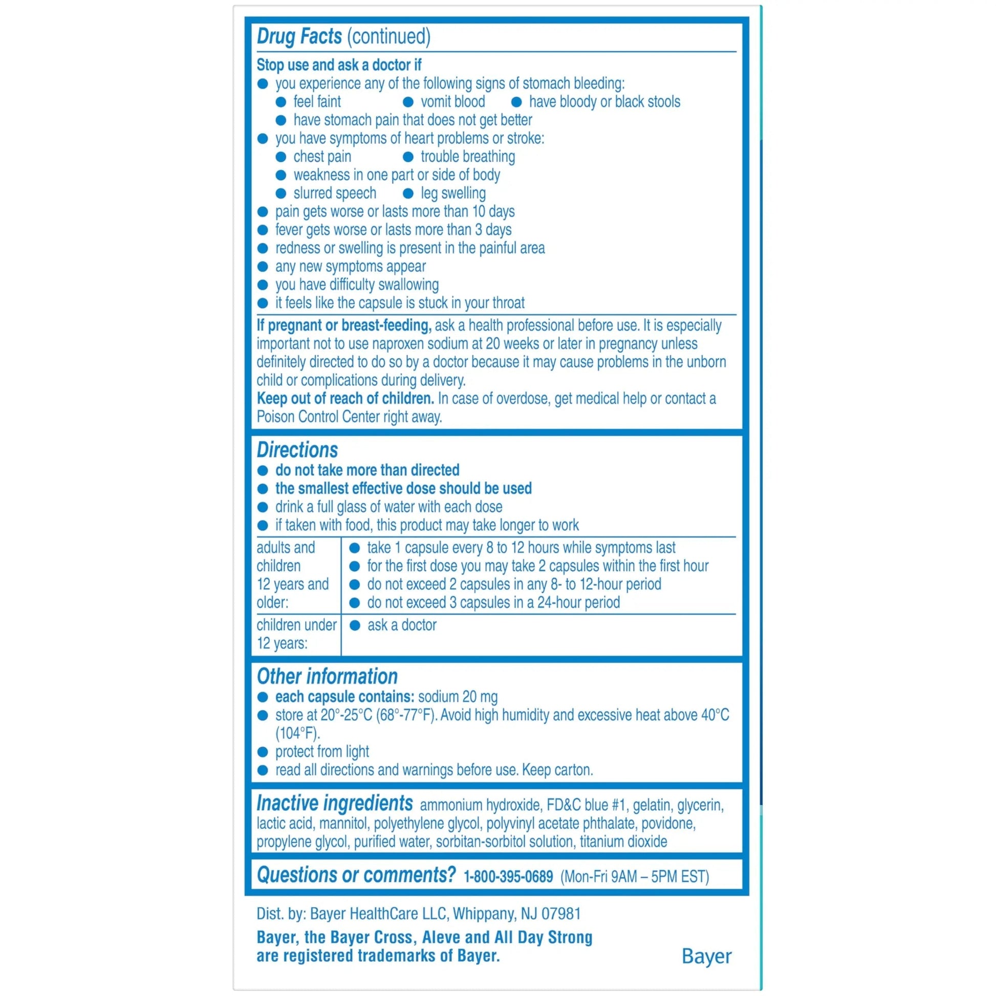 Aleve Liquid Capsules, Naproxen Sodium Capsules 220 mg (NSAID), Pain Reliever/Fever Reducer, Fast Pain Relief, 120 Count Aleve buy supplements canada