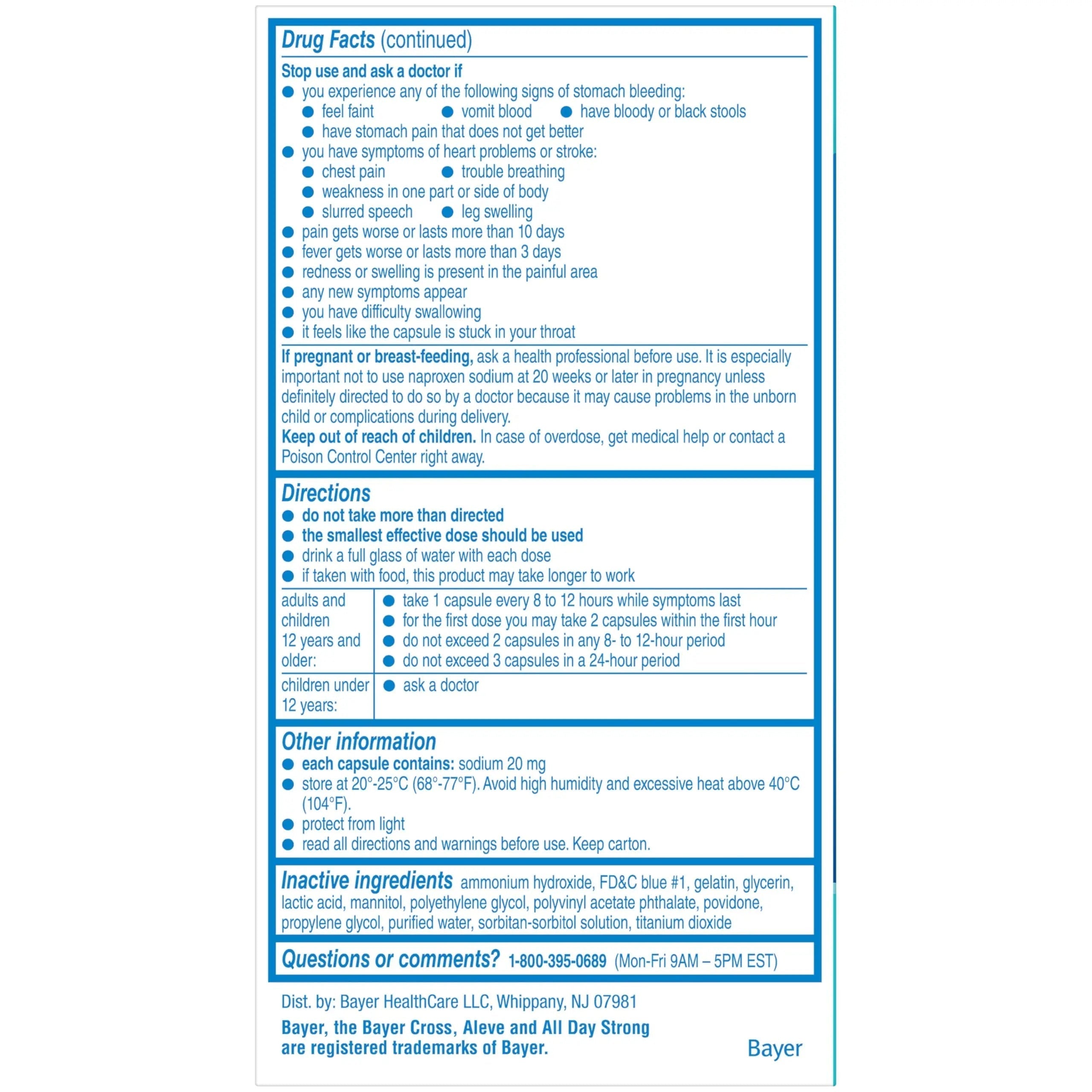 Aleve Liquid Capsules, Naproxen Sodium Capsules 220 mg (NSAID), Pain Reliever/Fever Reducer, Fast Pain Relief, 120 Count Aleve buy supplements canada