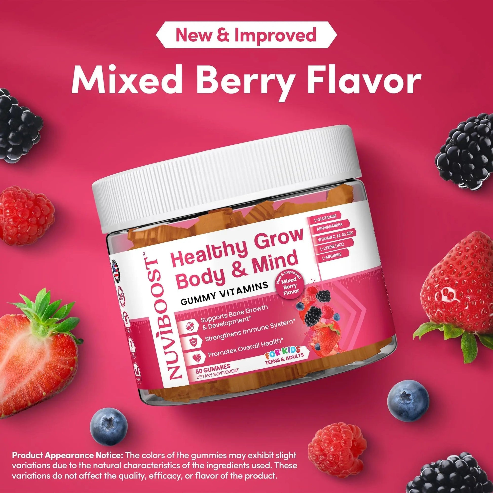 NUVIBOOST Healthy Grow Height Growth Gummies Rich in Calcium, Vitamins C, D3, K2, L-Arginine, Ashwagandha, and Others NUVIBOOST buy supplements canada