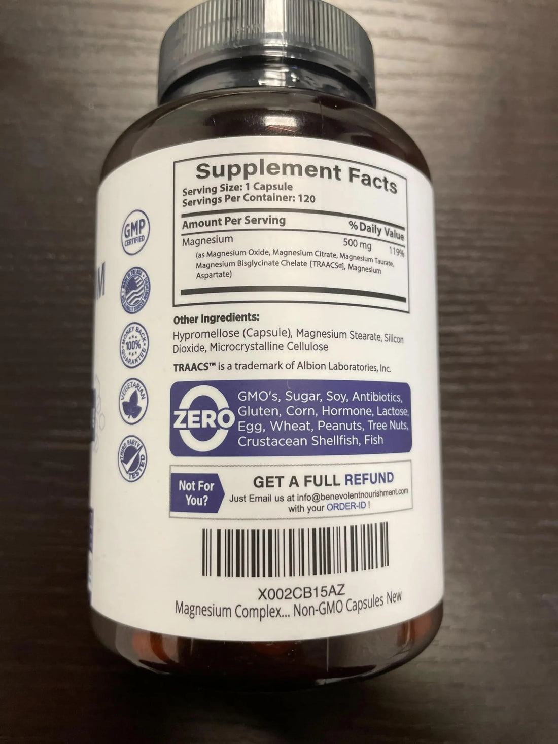 Magnesium Complex Supplement, 4 Month Supply of 500mg 5-in-1 Bisglycinate, Oxide, Taurate, Aspartate, Citrate, Max Absorption Magnesium Supplement for Calm, Sleep & Leg Cramps, 120 Capsule Benevolent Nourishment buy supplements canada