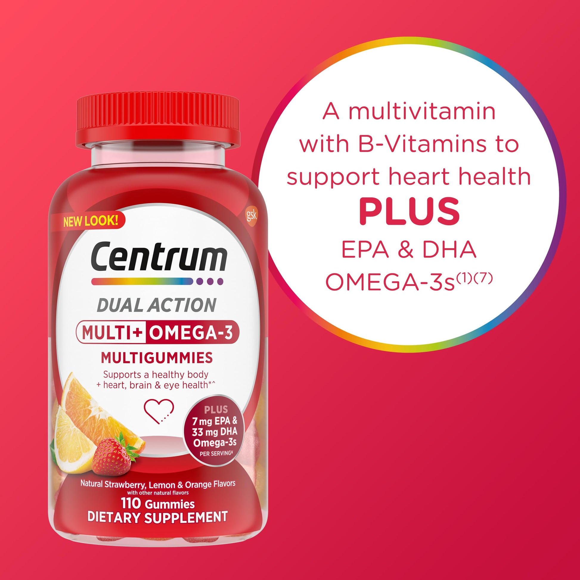 Centrum MultiGummies Multi+ Omega 3 Dual Action, Adult Multivitamin, Multivitamin/Multimineral/Omega 3 Centrum buy supplements canada