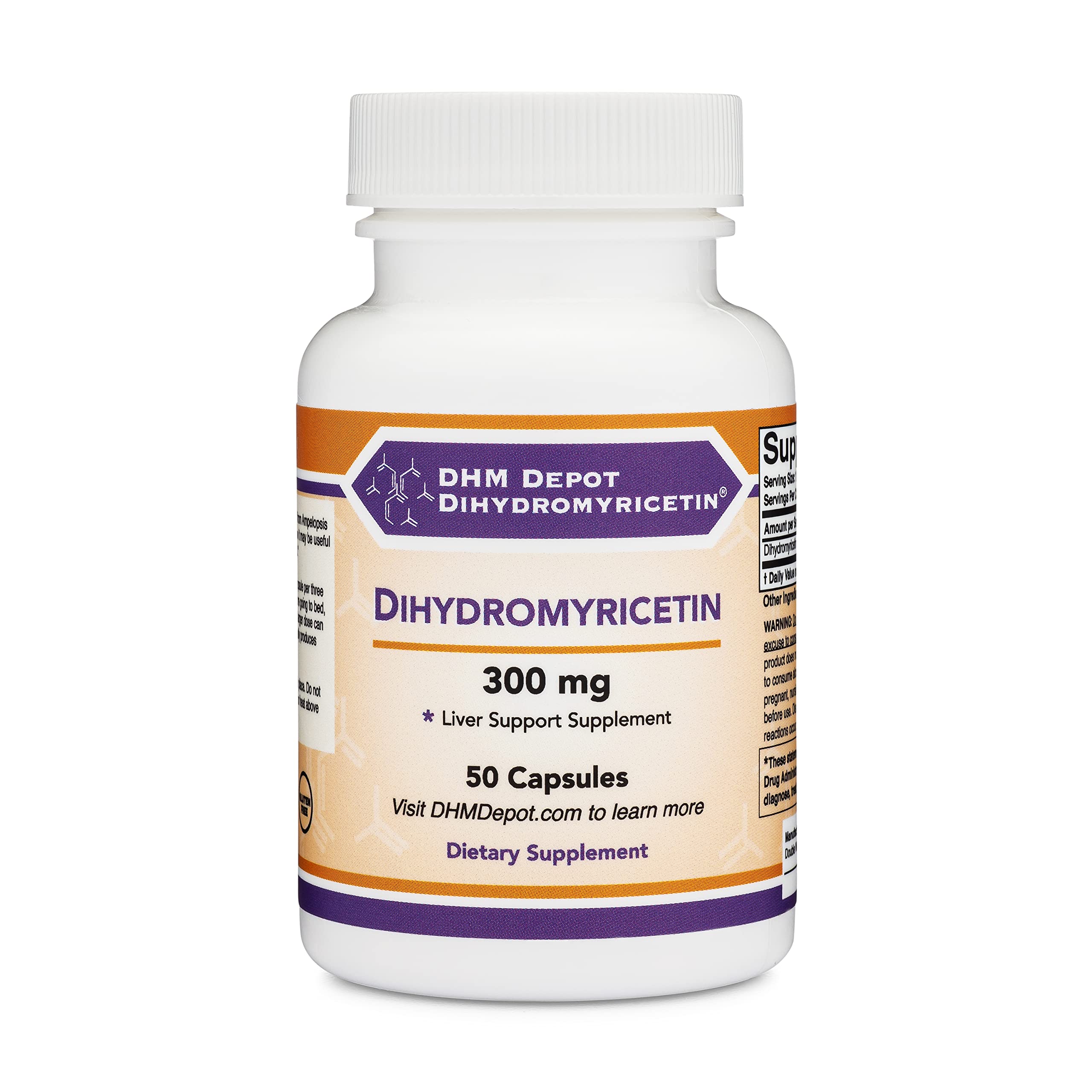Dihydromyricetin (DHM) 50 Capsules, 300mg, Liver Support Supplement (Third Party Double Wood Supplements buy supplements canada