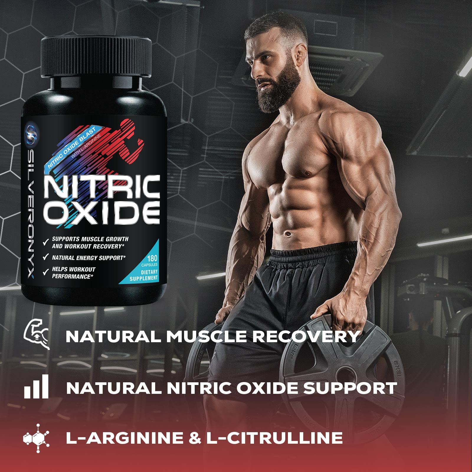 Extra Strength Nitric Oxide Supplement L Arginine 3X Strength - Citrulline Malate, AAKG SILVERONYX buy supplements canada