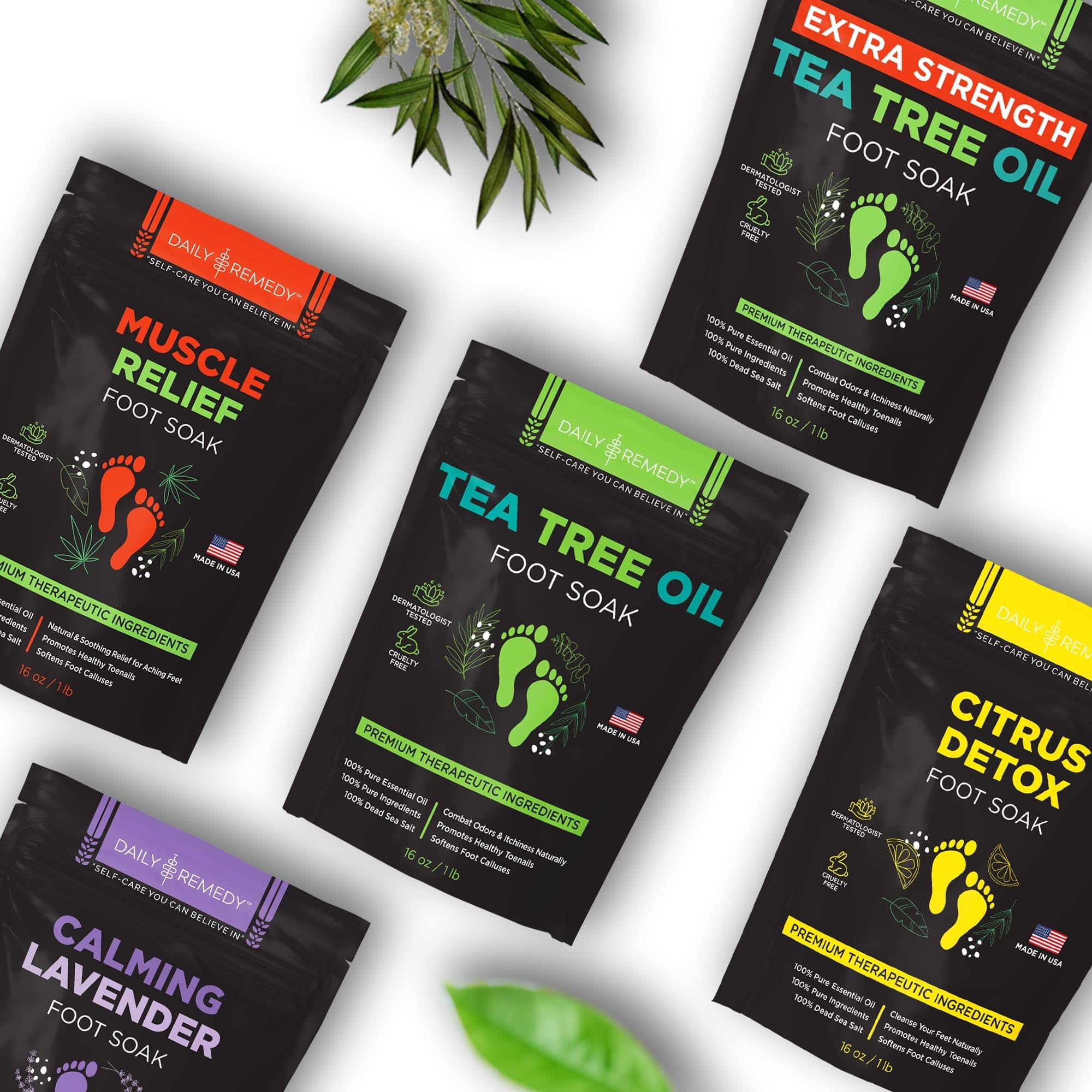 Tea Tree Oil Foot Soak with Epsom Salt - Made in USA - for Toenail Athletes Foot DAILY REMEDY buy supplements canada