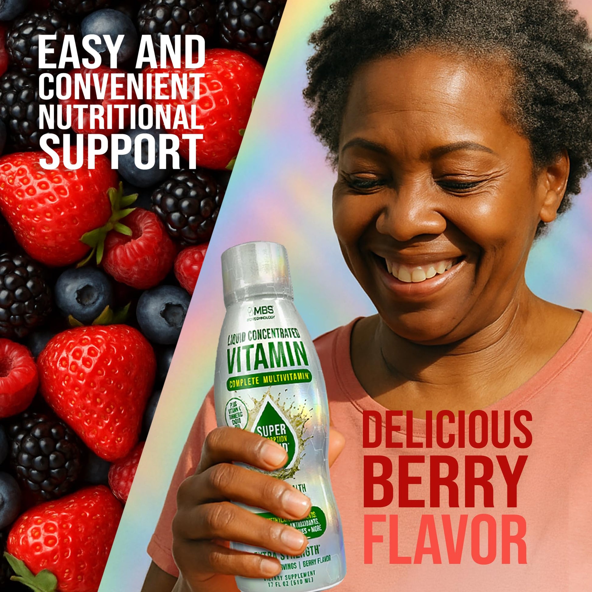 MBS Biotechnology Liquid Multivitamin for Adults – Complete High-Absorption Daily Vitamin with Superfoods, CoQ10, B-Complex, Turmeric & PQQ – Immune & Energy Support – Berry Flavor, 17 oz MBS Biotechnology buy supplements canada
