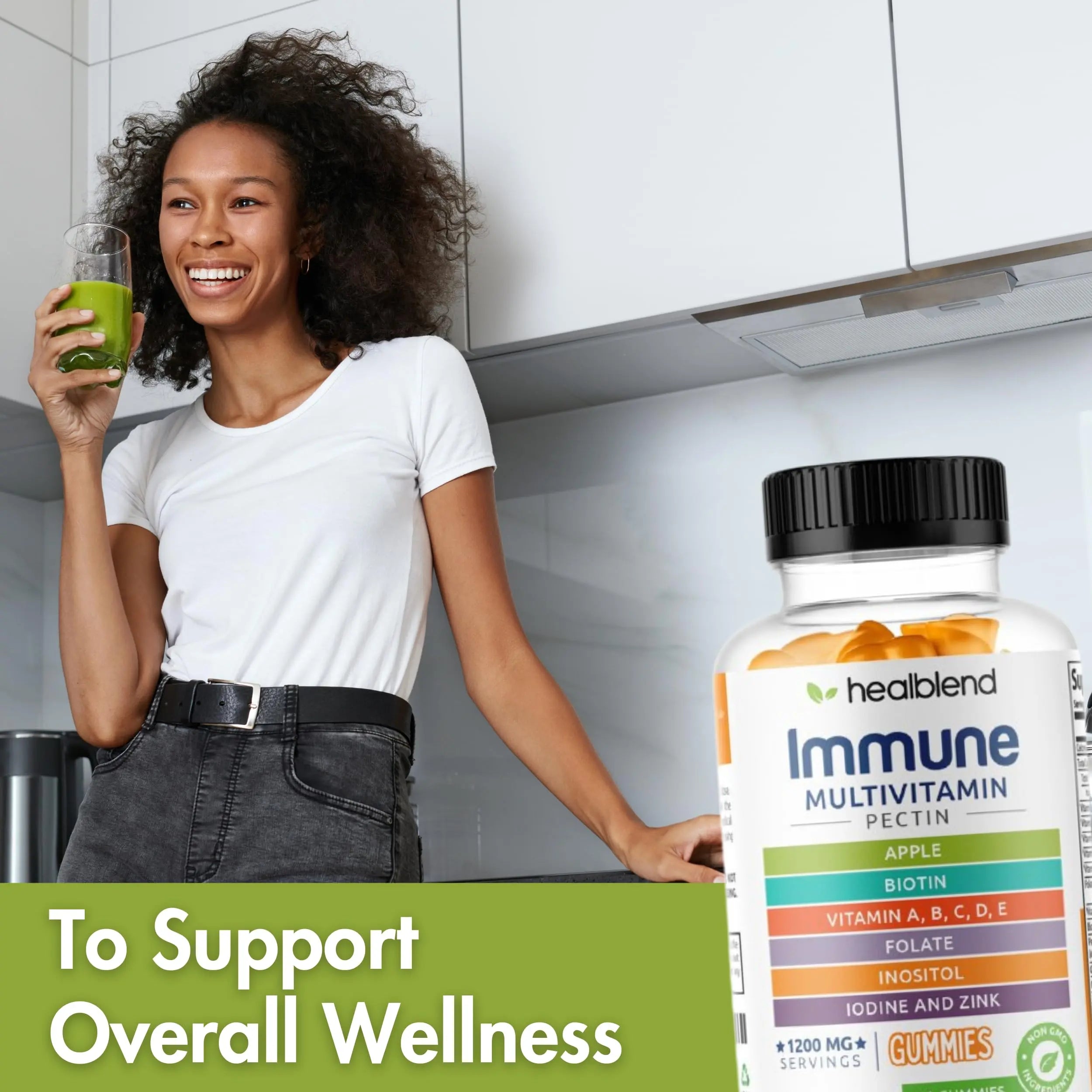 healblend Power-Packed Multivitamin Bear Gummies for Adult | Vitamins C, D3, B6, B12, Iron, Zinc healblend buy supplements canada