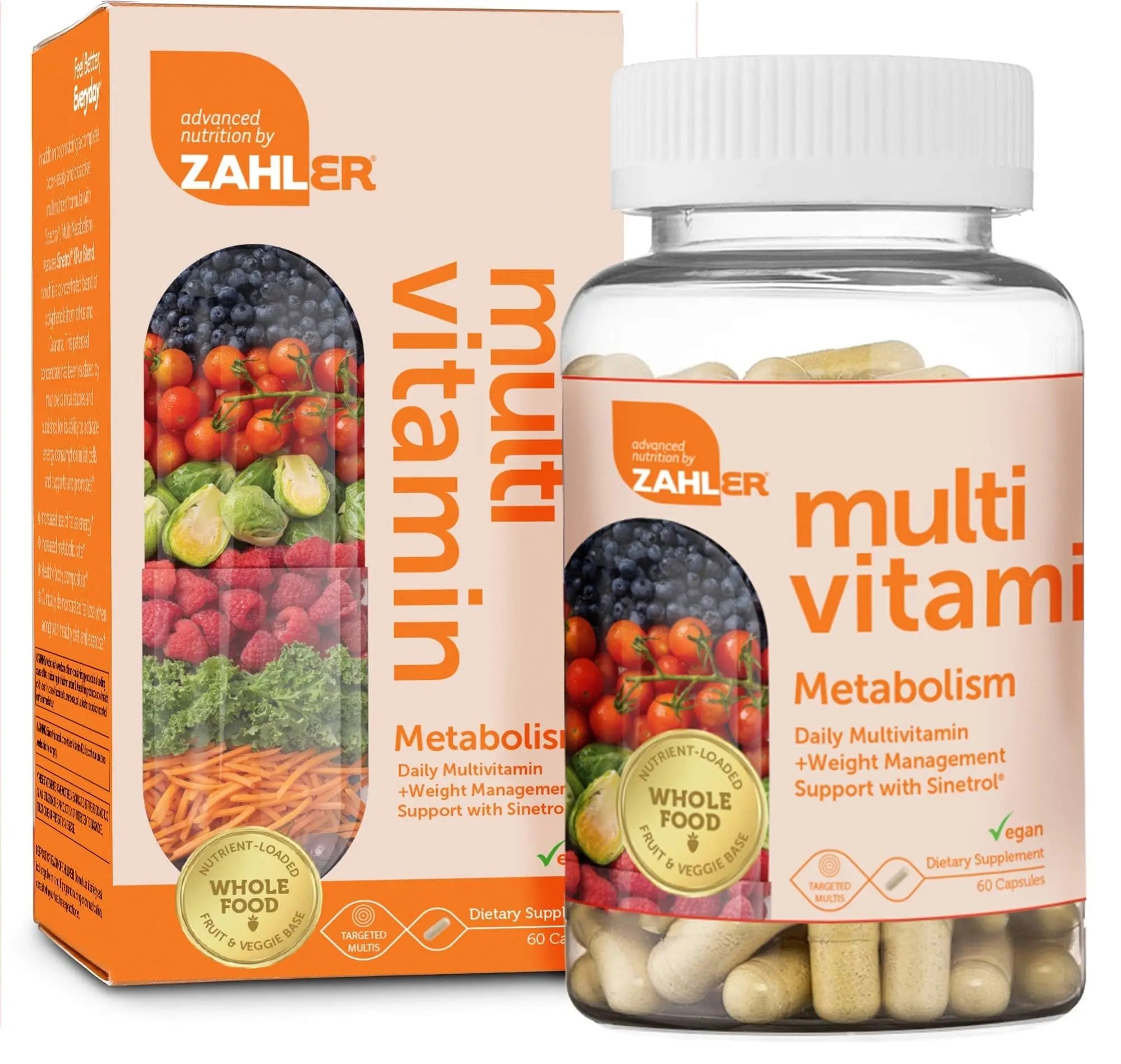 Zahler Multivitamin Metabolism + Weight Management Support for Women and Men with Iron, Certified Kosher, 60 Capsules Zahler buy supplements canada