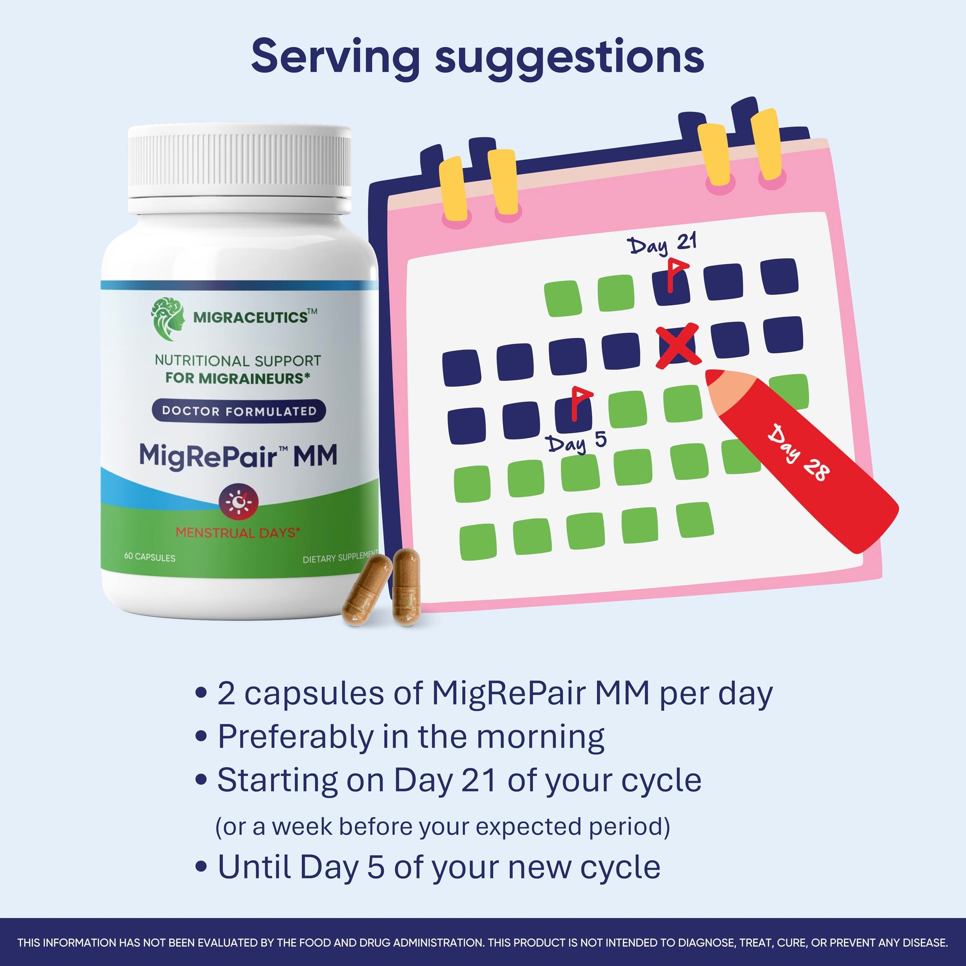 MigRePair MM Bottle of 60 - Doctor Formulated Natural Herbal Migraine Supplement for Women, Menstrual Migraine Relief, Hormonal Migraine Support with Feverfew, White Willow Bark Pine Bark & Grape Seed Migraceutics buy supplements canada