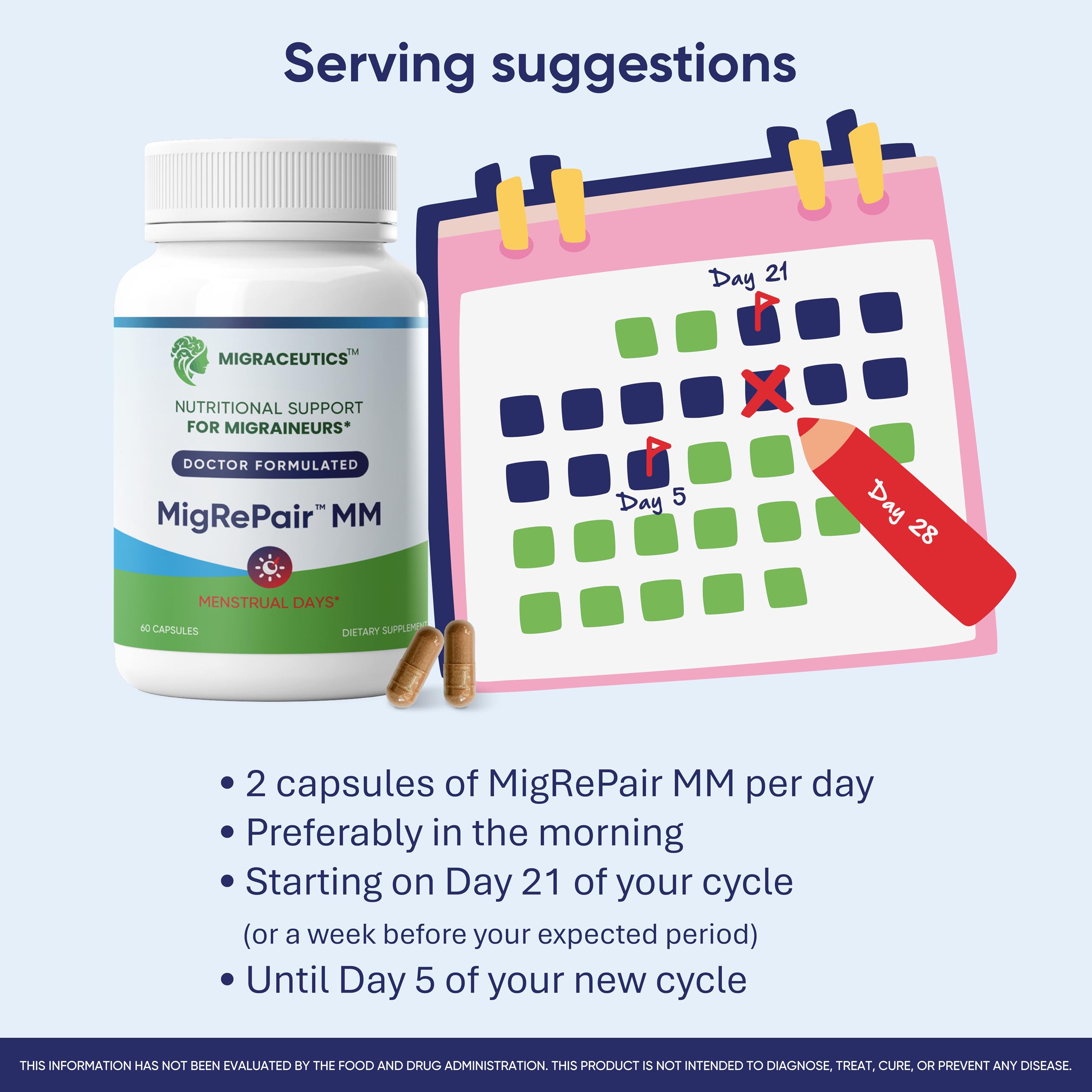 MigRePair MM Bottle of 60 - Doctor Formulated Natural Herbal Migraine Supplement for Women, Menstrual Migraine Relief, Hormonal Migraine Support with Feverfew, White Willow Bark Pine Bark & Grape Seed Migraceutics buy supplements canada
