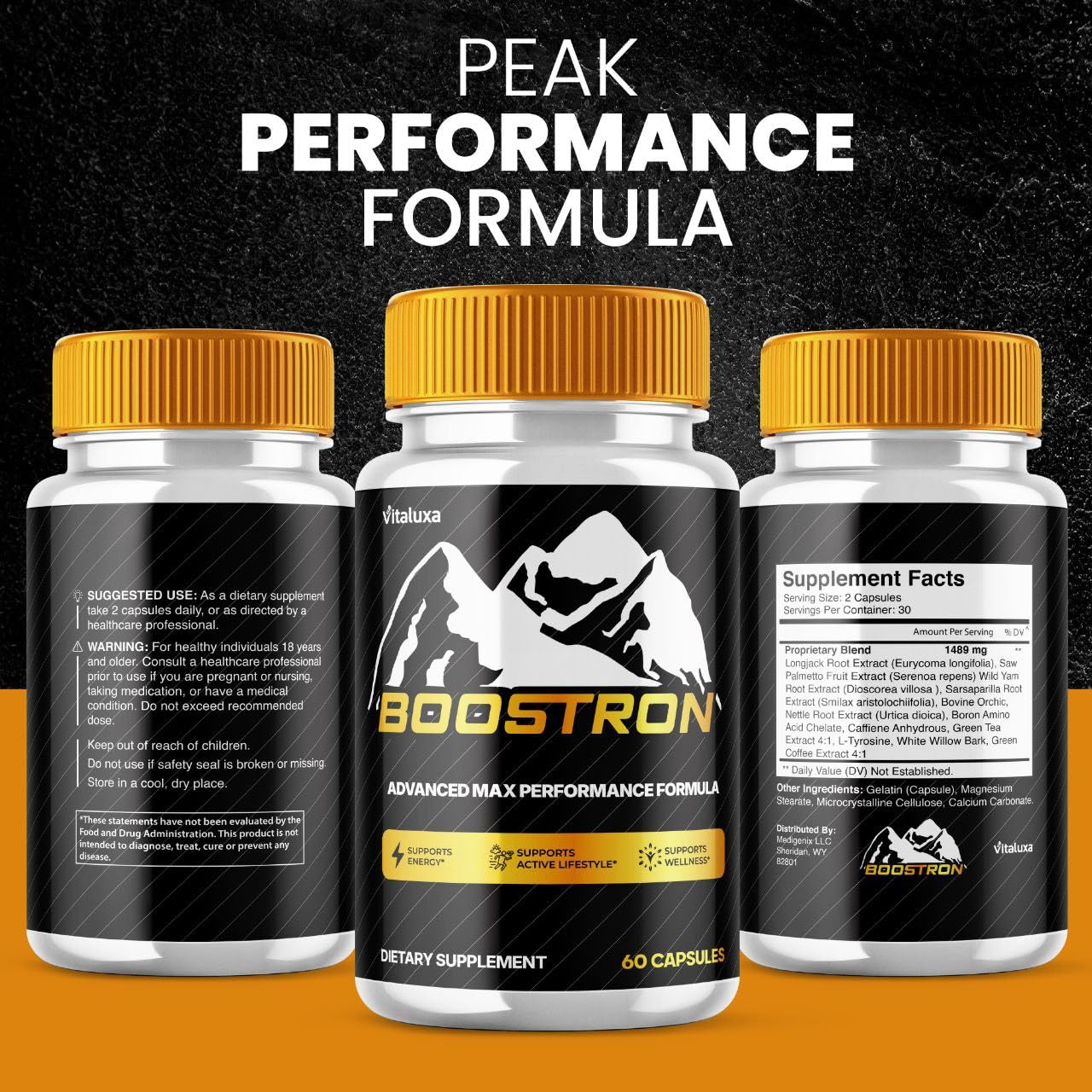 Boostron Capsules, Boostron Supplement Pills - Boostrom Maximum Strength Performance Blend Premium Advanced Formula All Natural Ingredients for Advanced Health Vitamin Support Reviews (60 Capsules) Vitaluxa buy supplements canada
