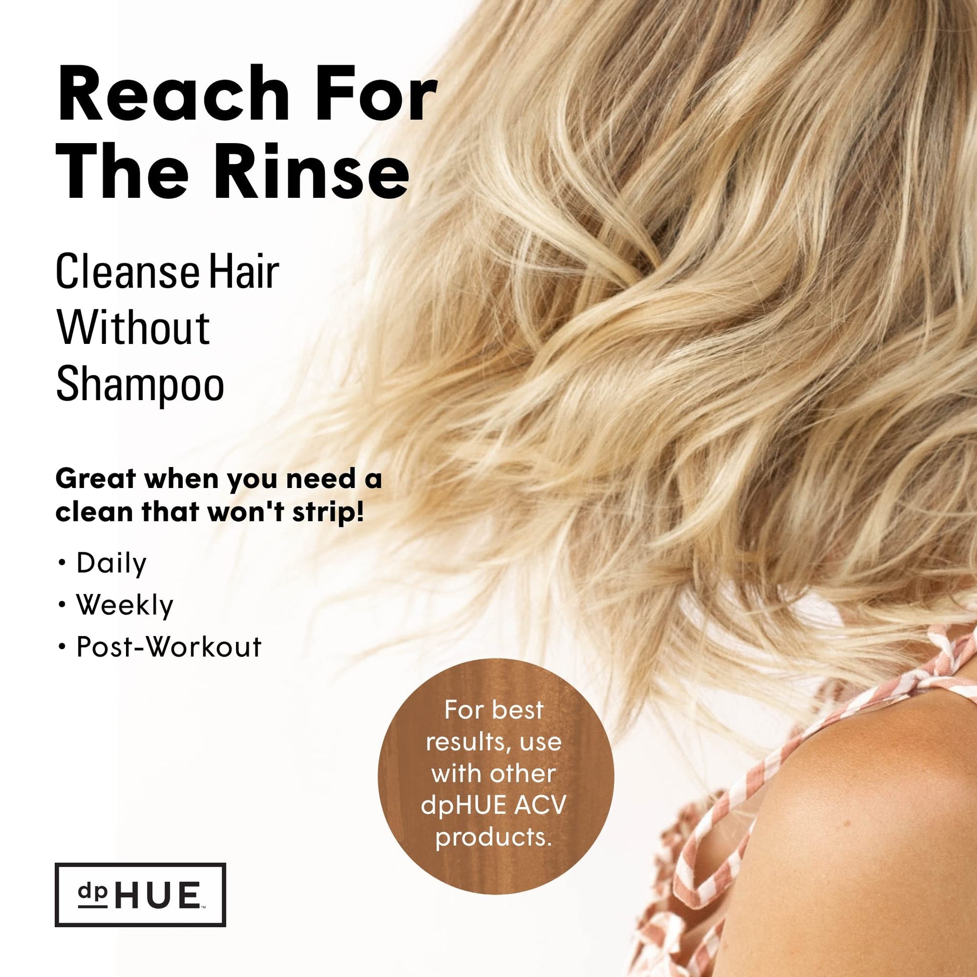 dpHUE Apple Cider Vinegar Hair Rinse, 8.5 oz - Shampoo Alternative & Scalp Cleanser dpHUE buy supplements canada
