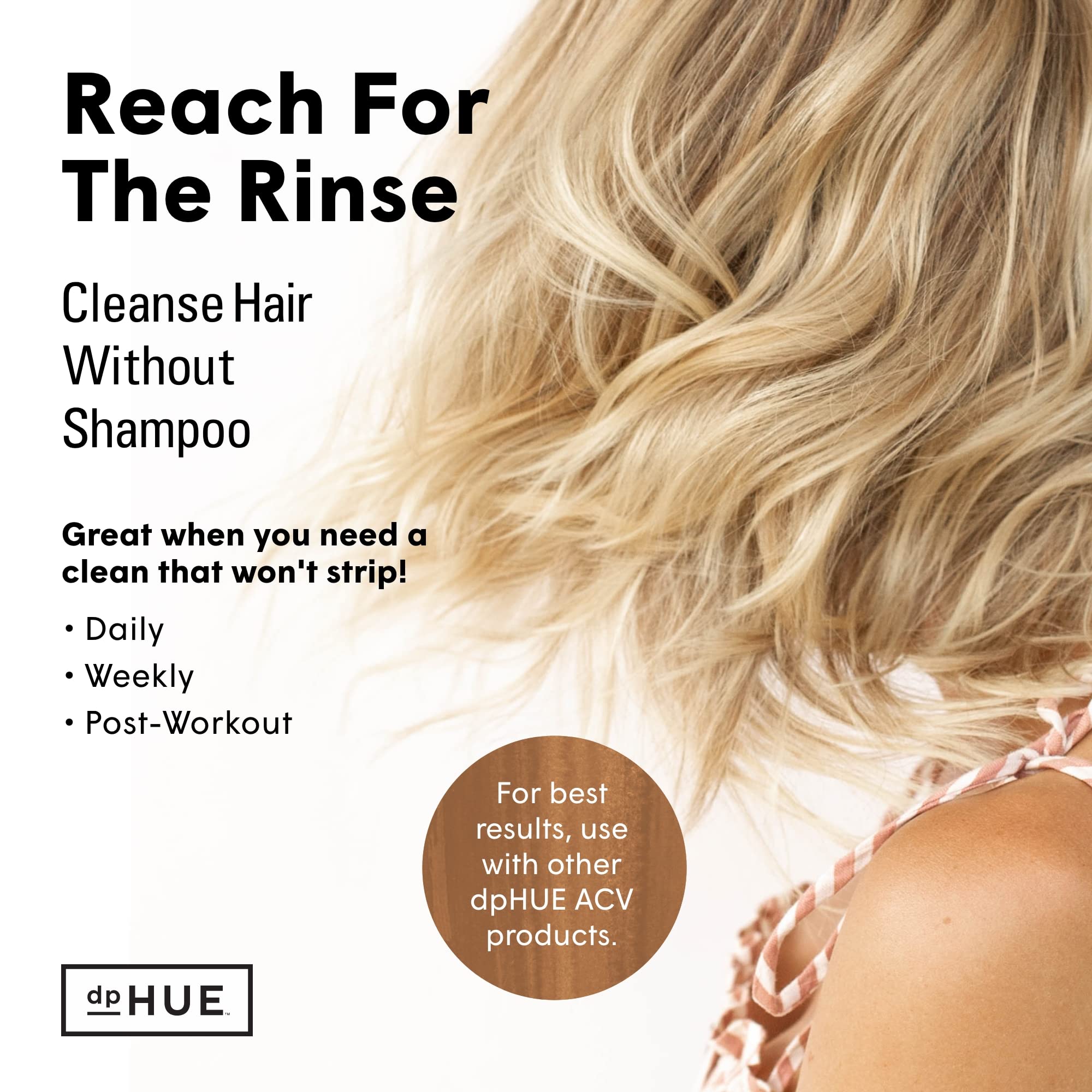 dpHUE Apple Cider Vinegar Hair Rinse, 8.5 oz - Shampoo Alternative & Scalp Cleanser dpHUE buy supplements canada